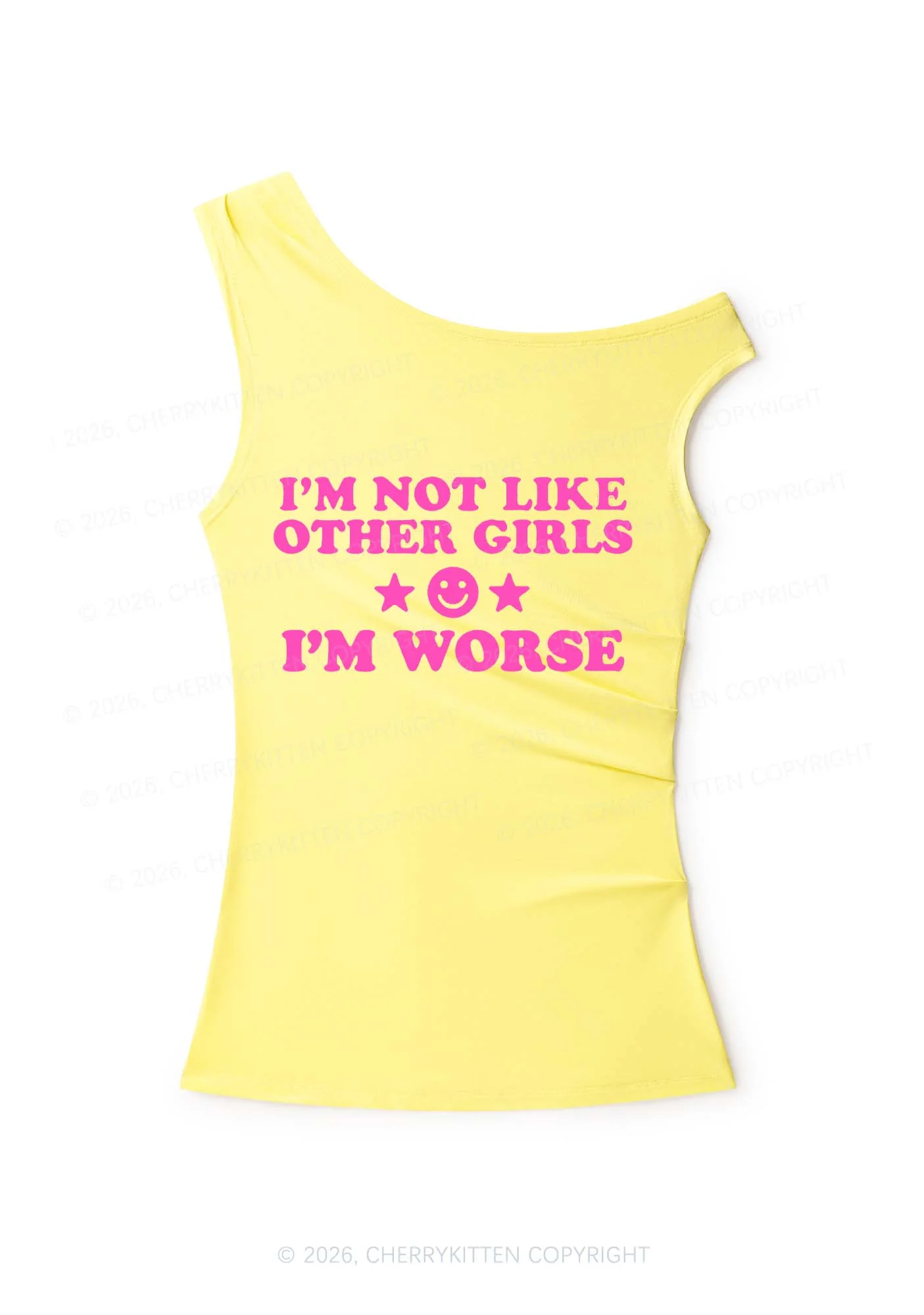 Im Worse Y2K Off Shoulder Tank Top Cherrykitten - Image 6