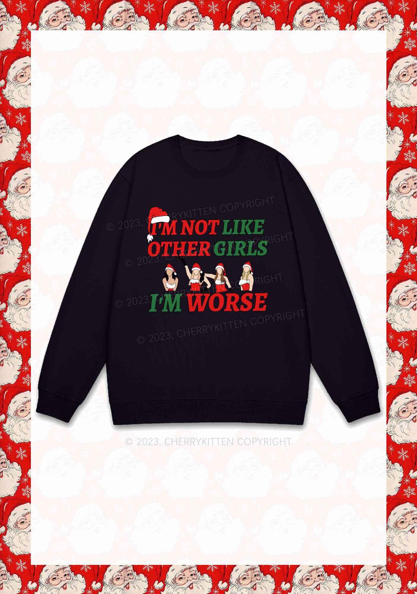I'm Worse Y2K Sweatshirt Cherrykitten - Image 3