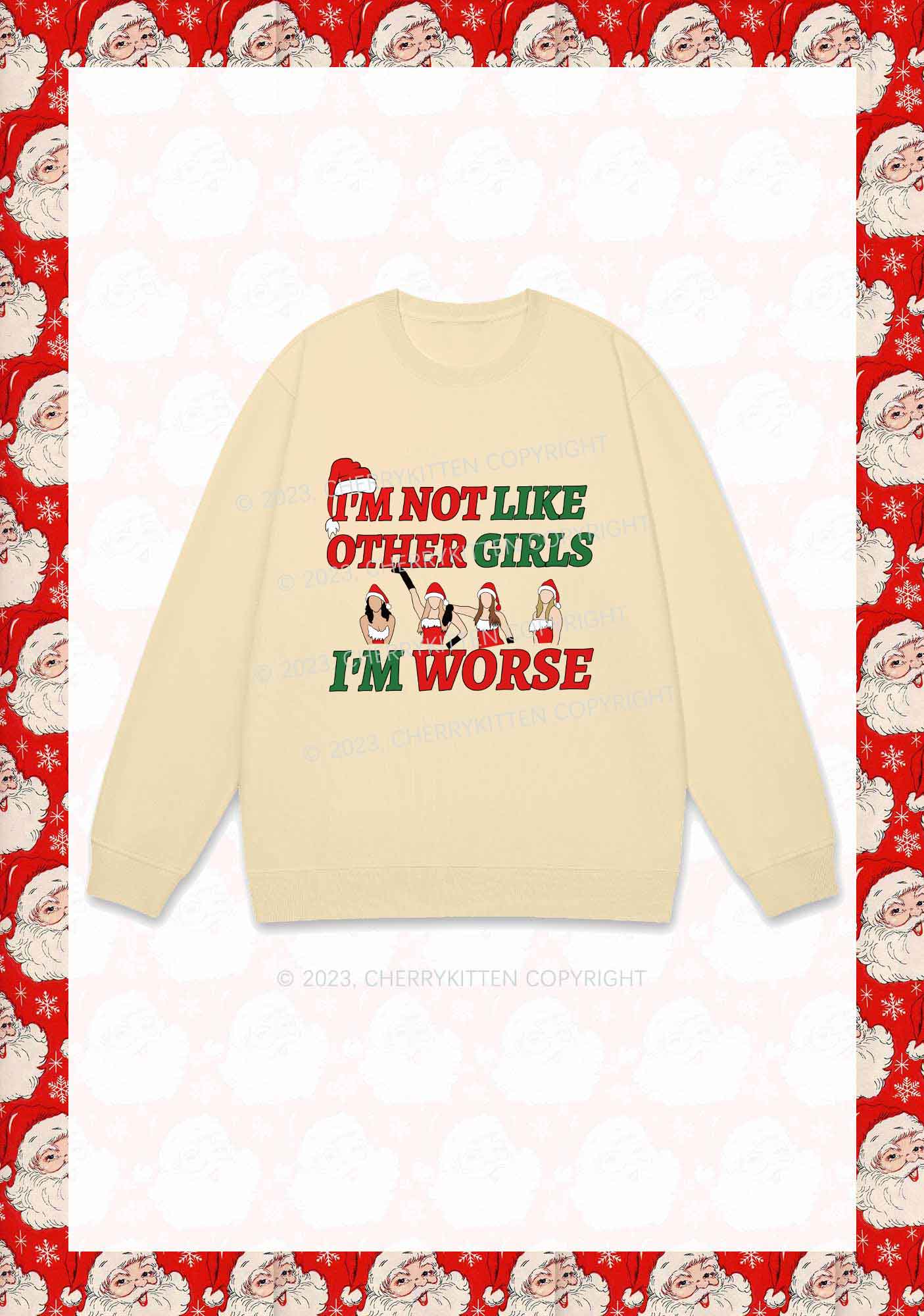I'm Worse Y2K Sweatshirt Cherrykitten - Image 4