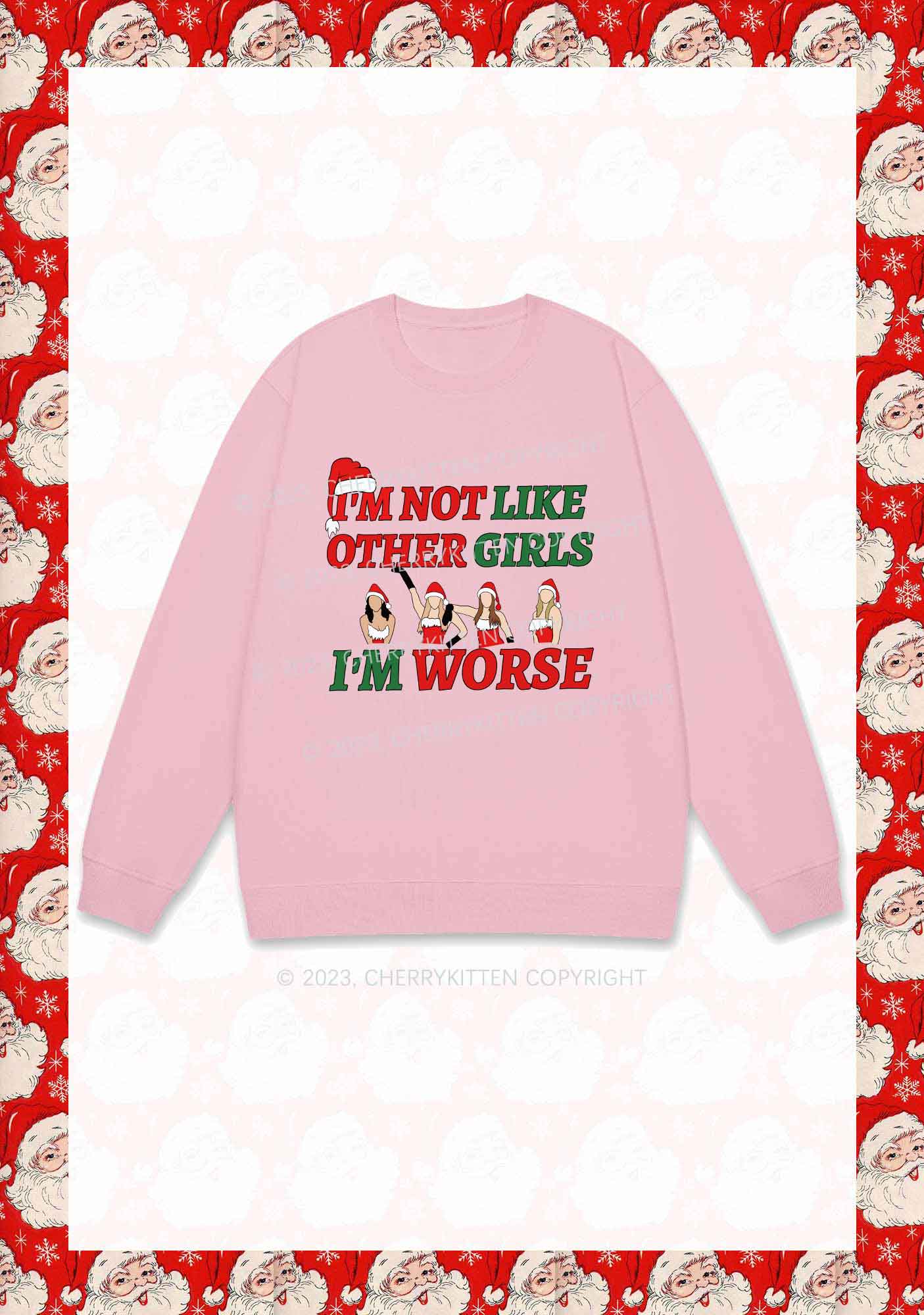 I'm Worse Y2K Sweatshirt Cherrykitten - Image 5