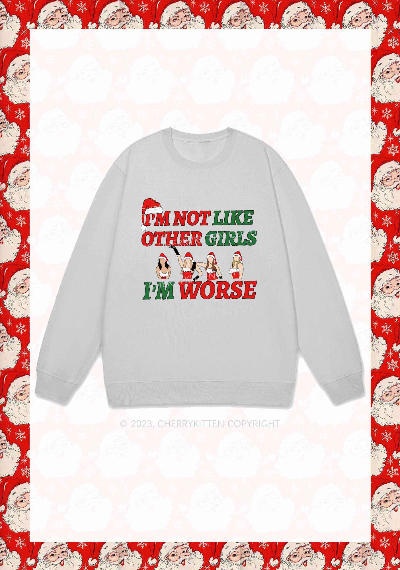I'm Worse Y2K Sweatshirt Cherrykitten - Image 6