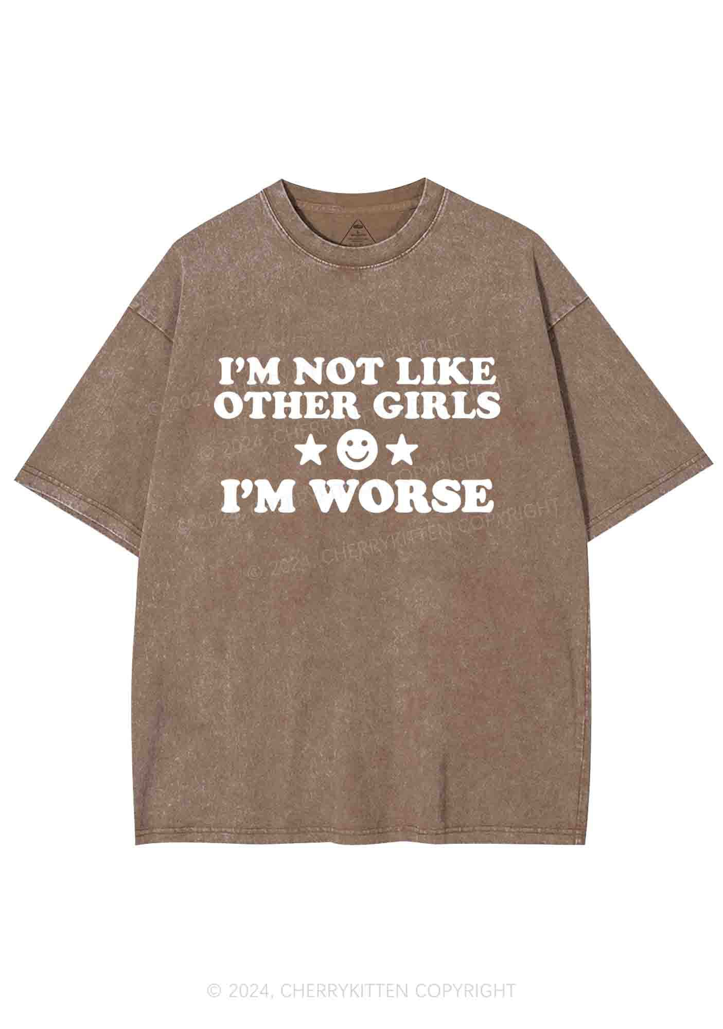 I'm Worse Y2K Washed Tee Cherrykitten - Image 7