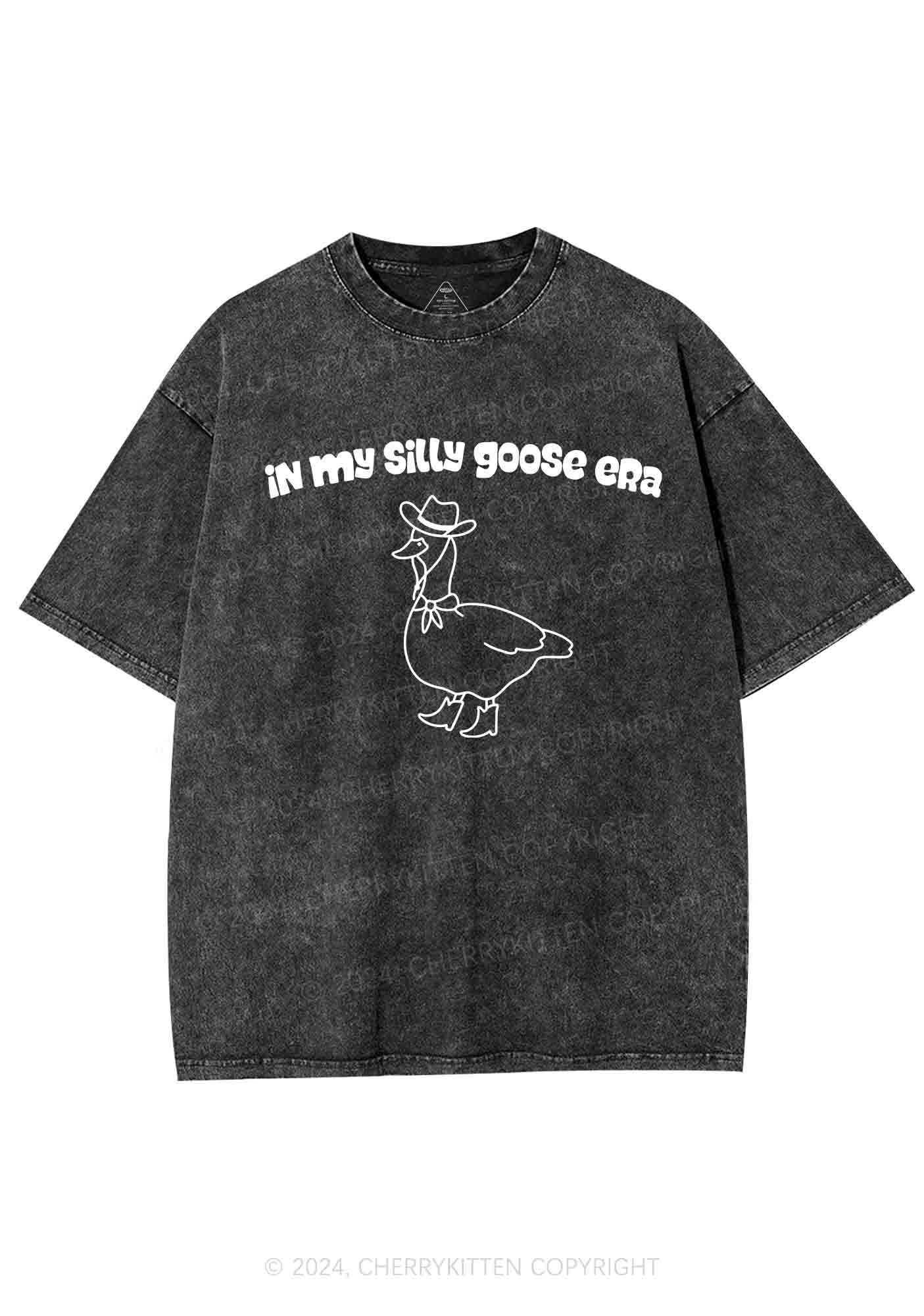 In My Silly Goose Era Y2K Washed Tee Cherrykitten - Image 3
