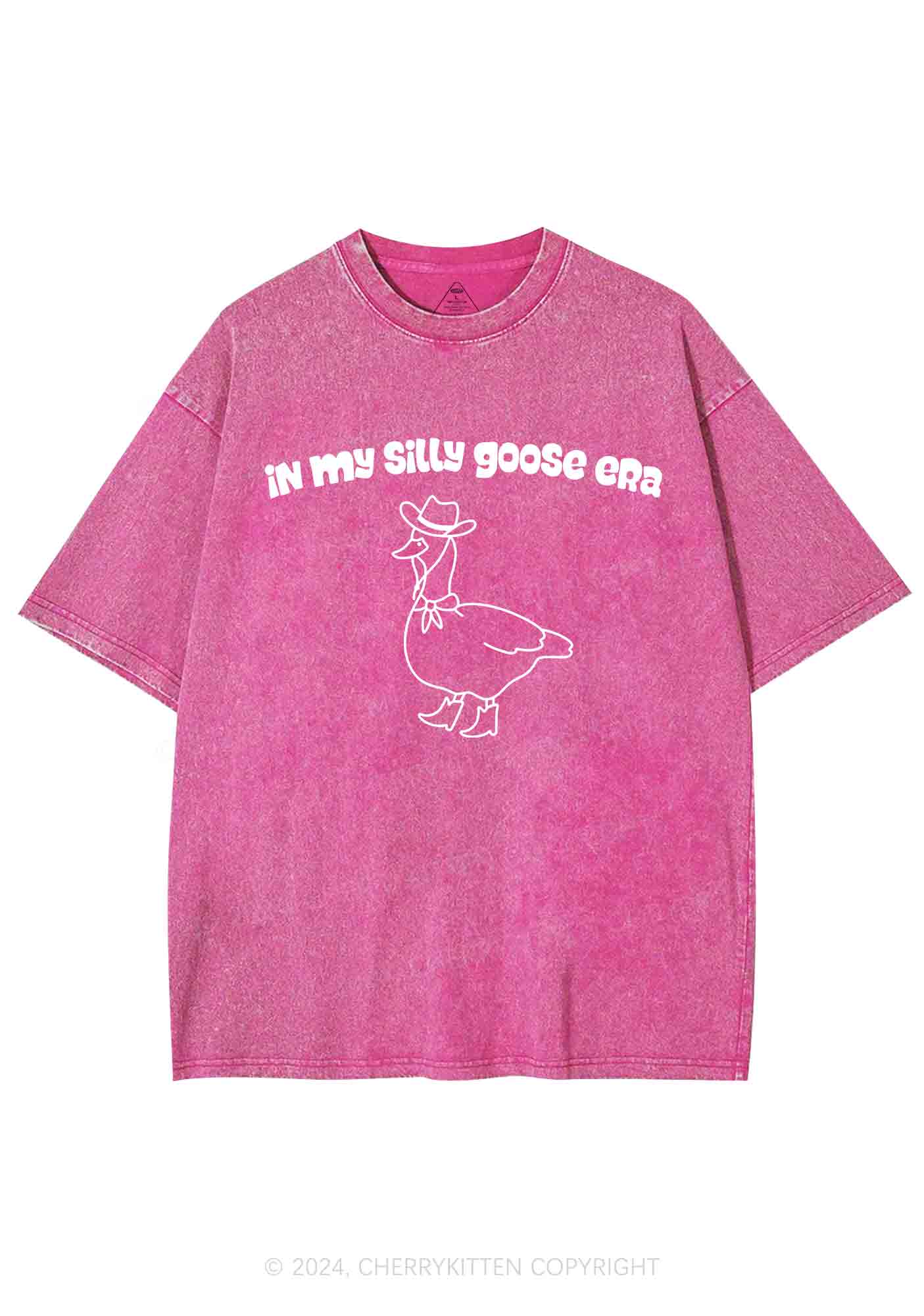 In My Silly Goose Era Y2K Washed Tee Cherrykitten - Image 4