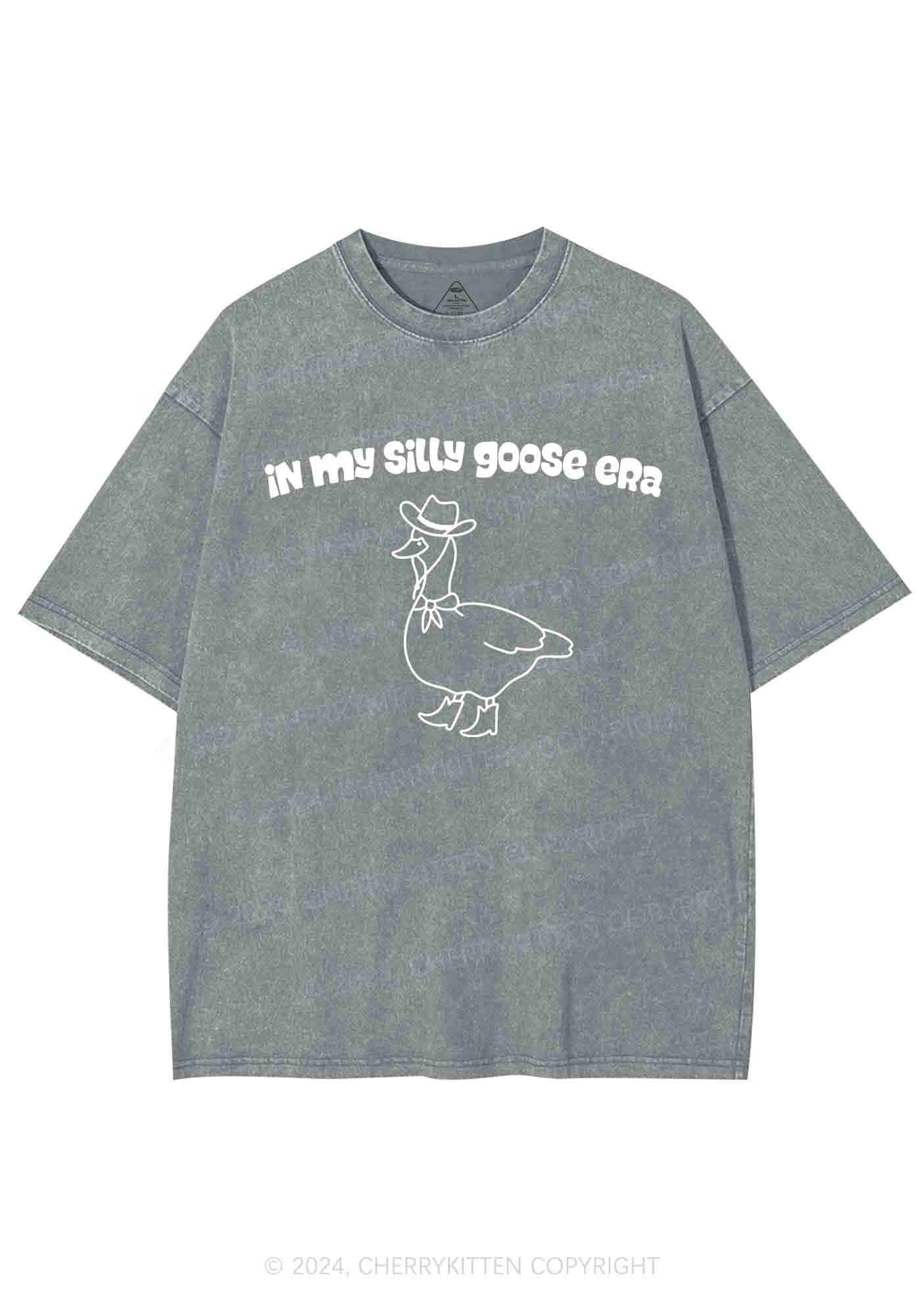 In My Silly Goose Era Y2K Washed Tee Cherrykitten - Image 6