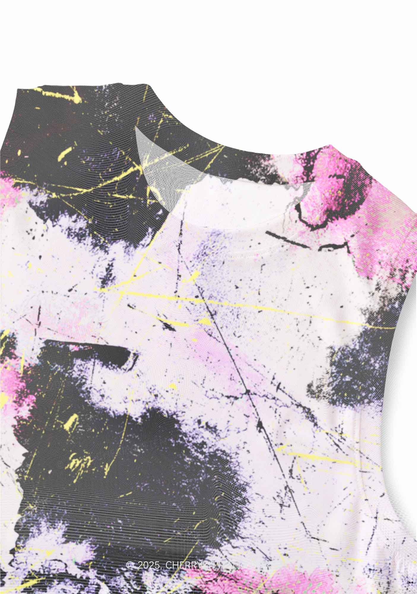 Ink Graffiti Y2K Mesh Muscle Tank Cherrykitten - Image 3