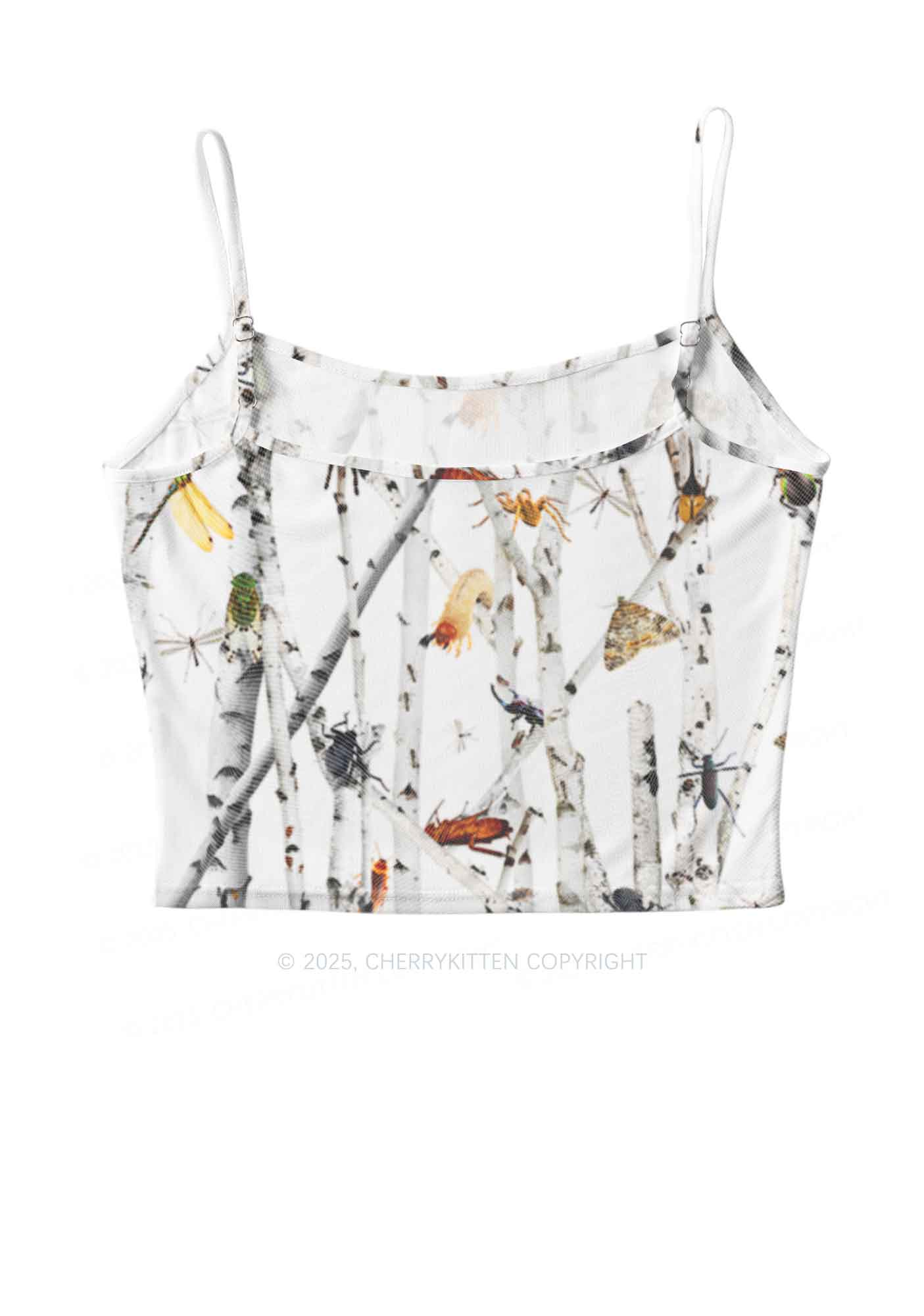 Insects On Birch Y2K Mesh Cami Tank Cherrykitten - Image 3