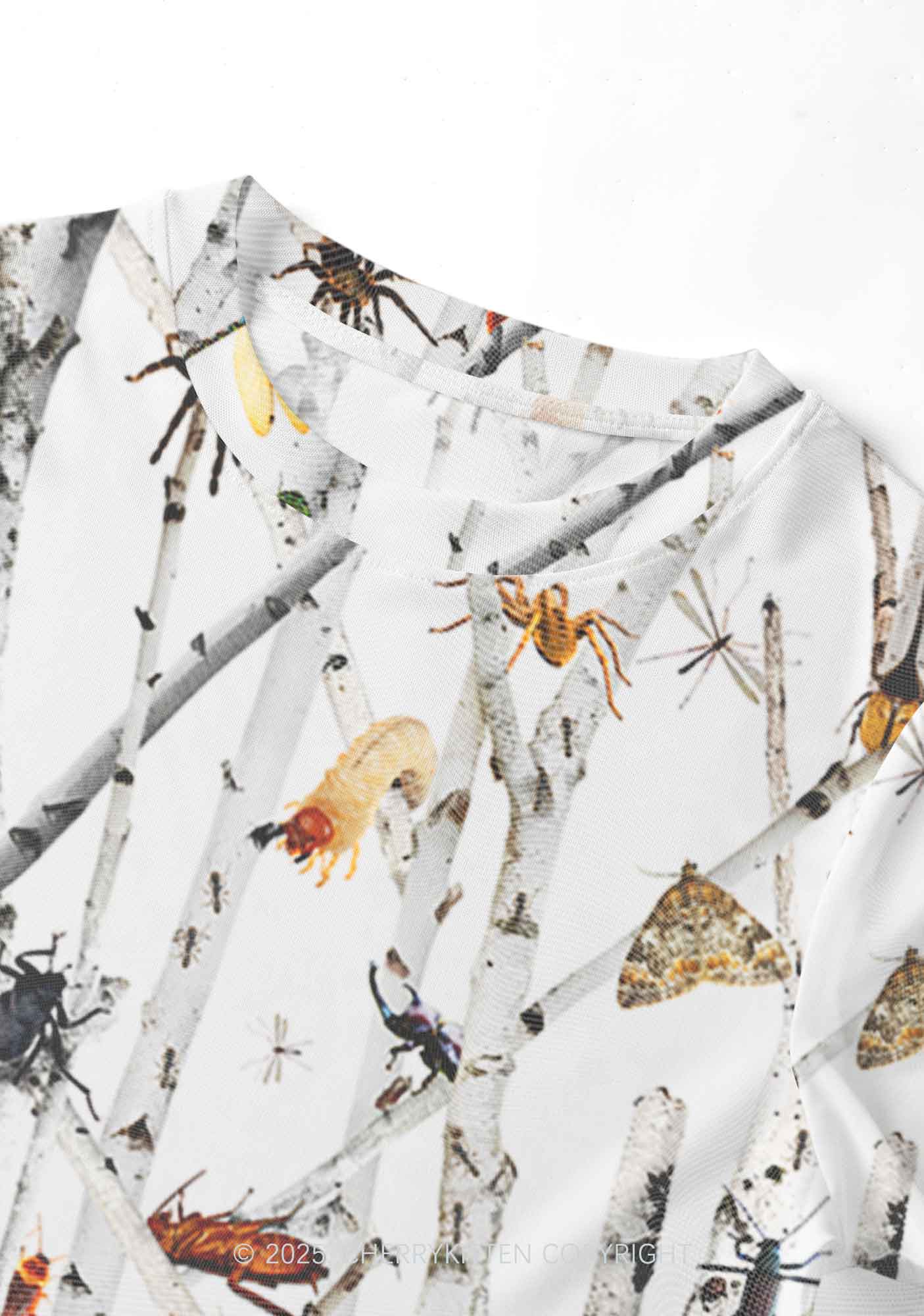 Insects On Birch Y2K Mesh Crop Top Cherrykitten - Image 3