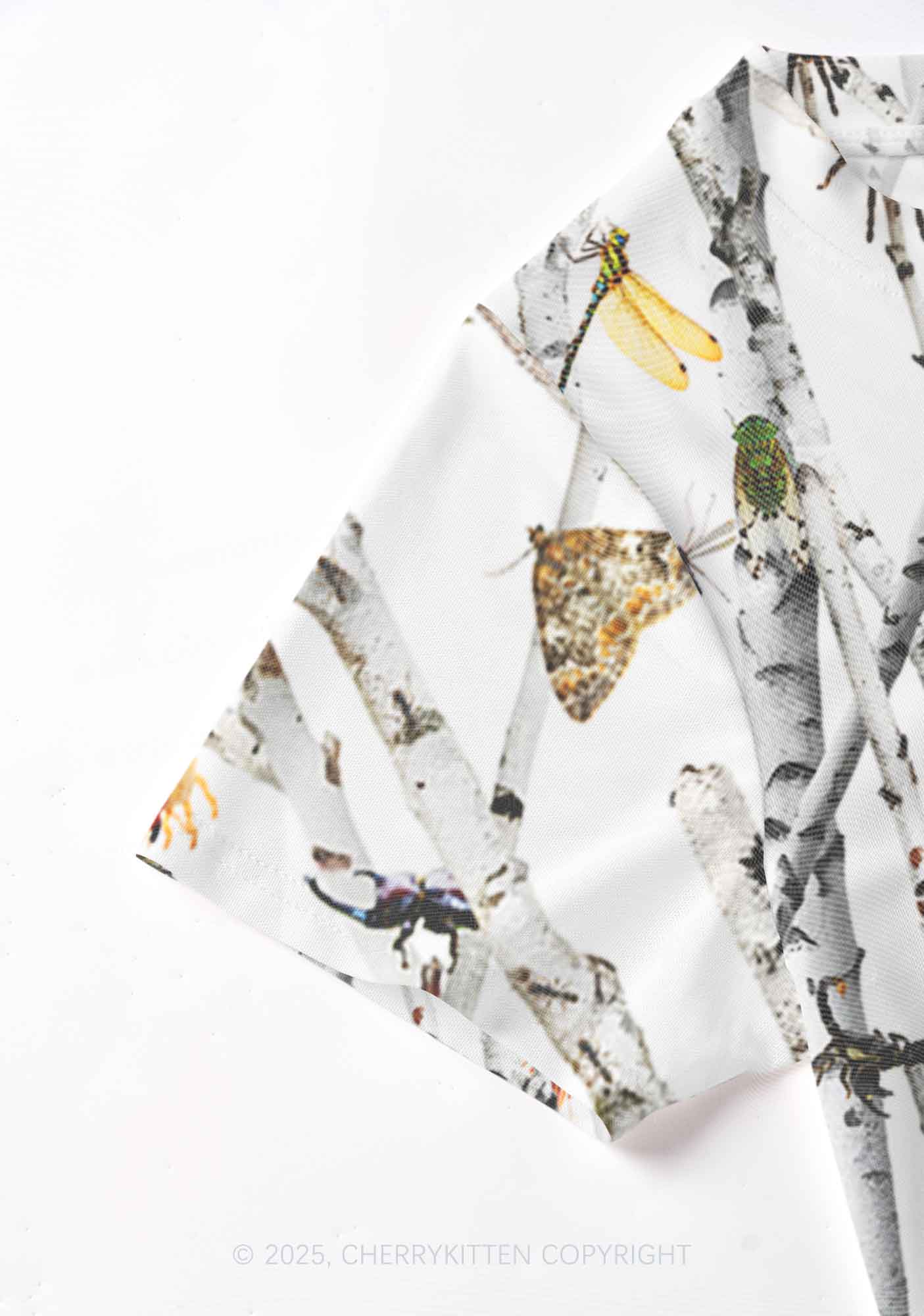 Insects On Birch Y2K Mesh Crop Top Cherrykitten - Image 4