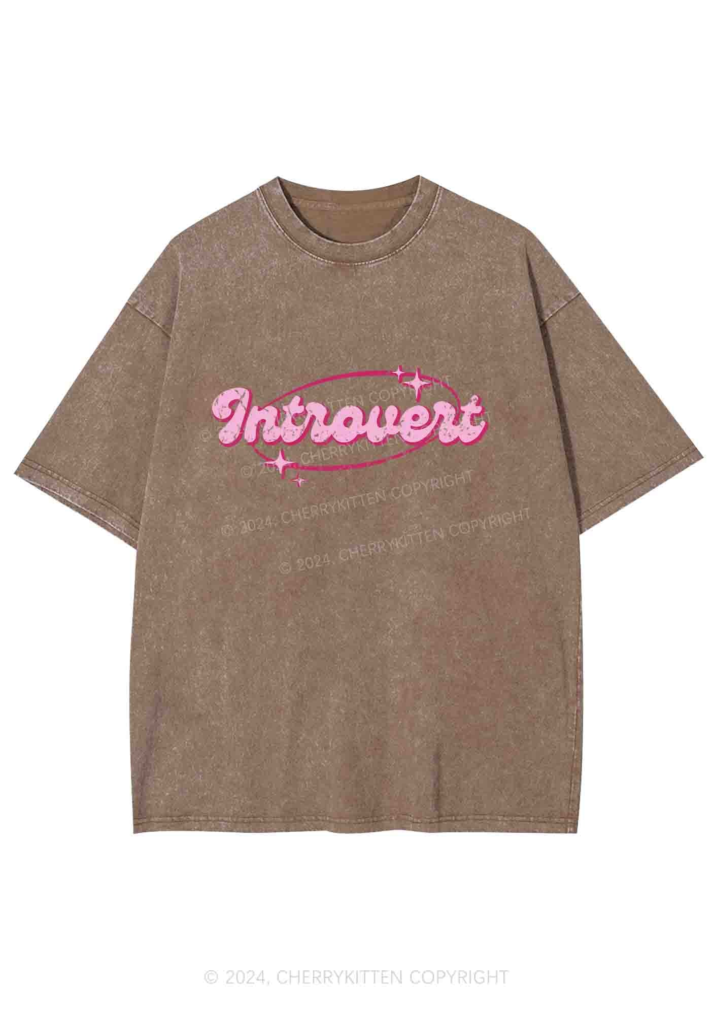 Introvert Universe Y2K Washed Tee Cherrykitten - Image 7