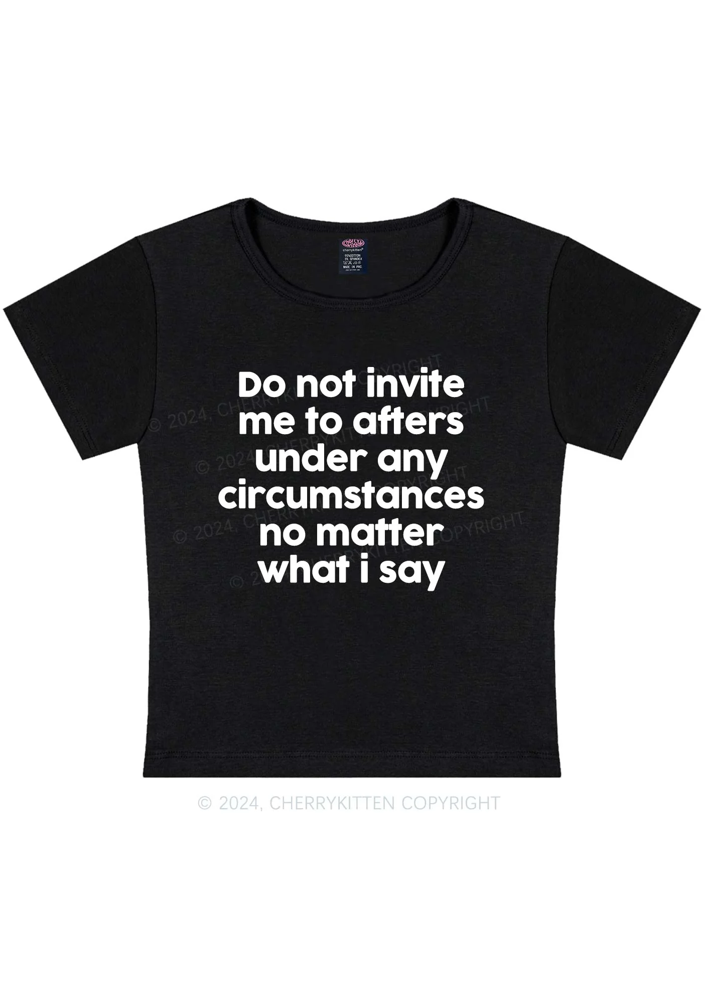 Invite Me To Afters Y2K Baby Tee Cherrykitten - Image 3