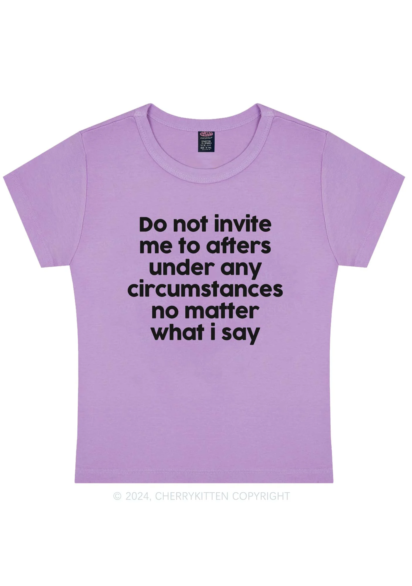 Invite Me To Afters Y2K Baby Tee Cherrykitten - Image 6