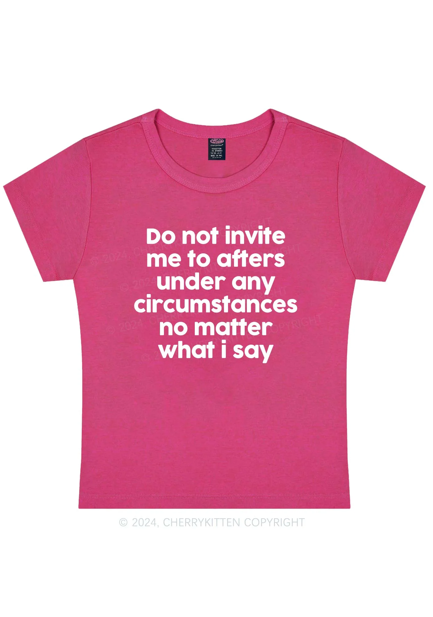 Invite Me To Afters Y2K Baby Tee Cherrykitten - Image 7