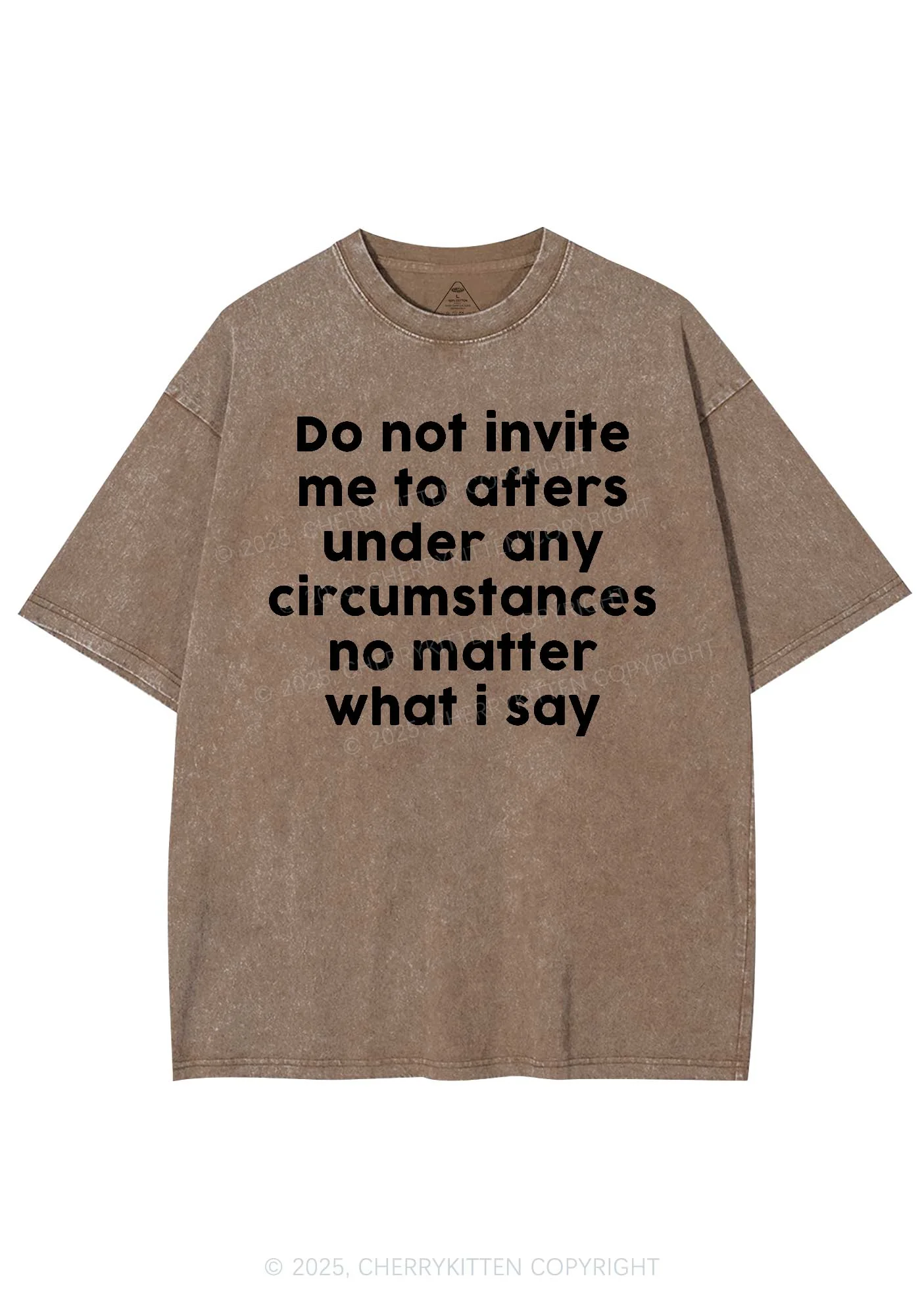 Invite Me To Afters Y2K Shirts Washed Tee Cherrykitten - Image 7