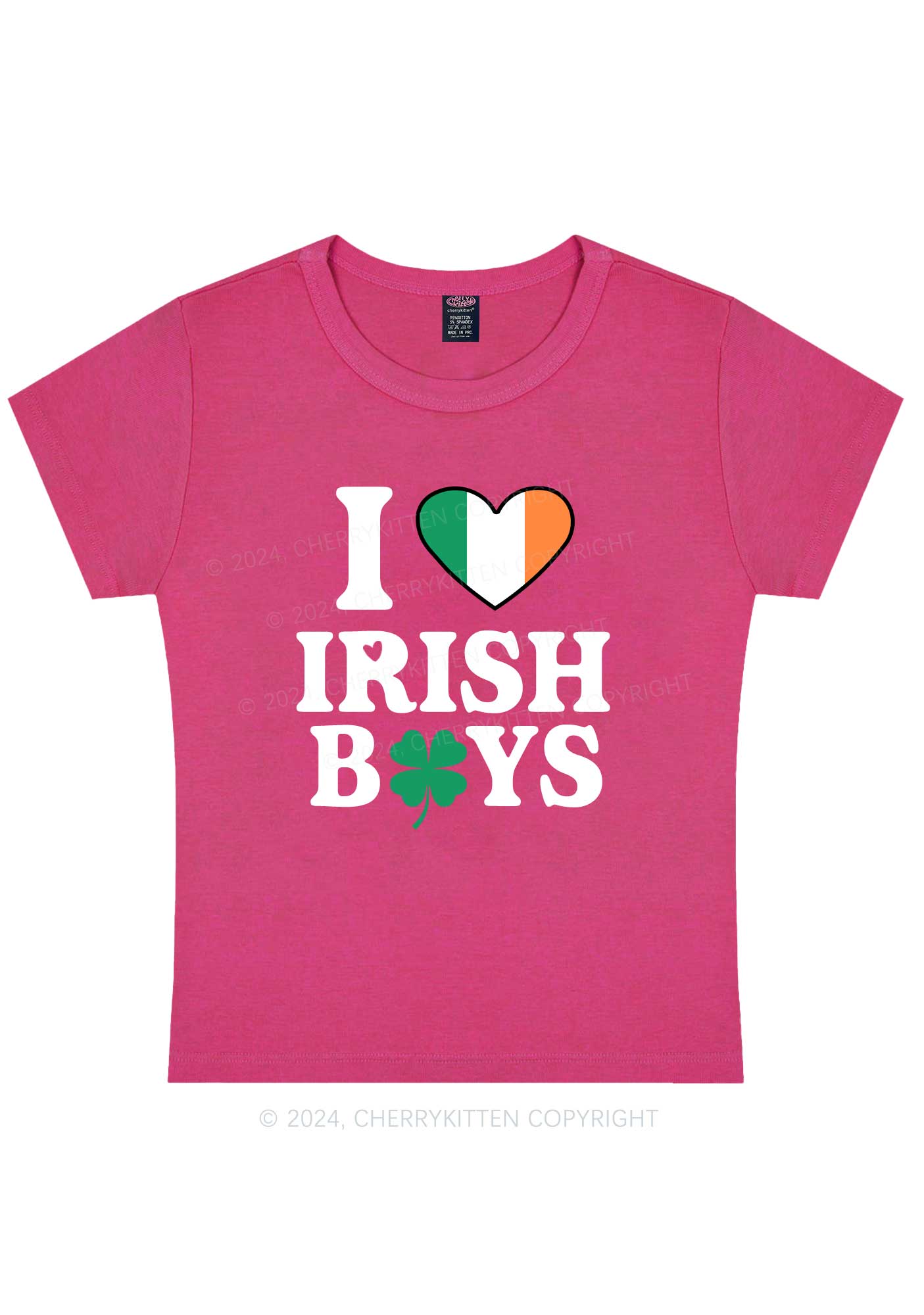 Irish Boy Shamrock St Patricks Y2K Baby Tee Cherrykitten - Image 10