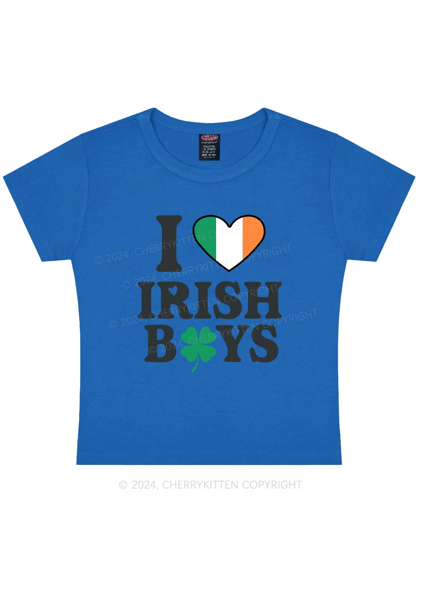 Irish Boy Shamrock St Patricks Y2K Baby Tee Cherrykitten - Image 12