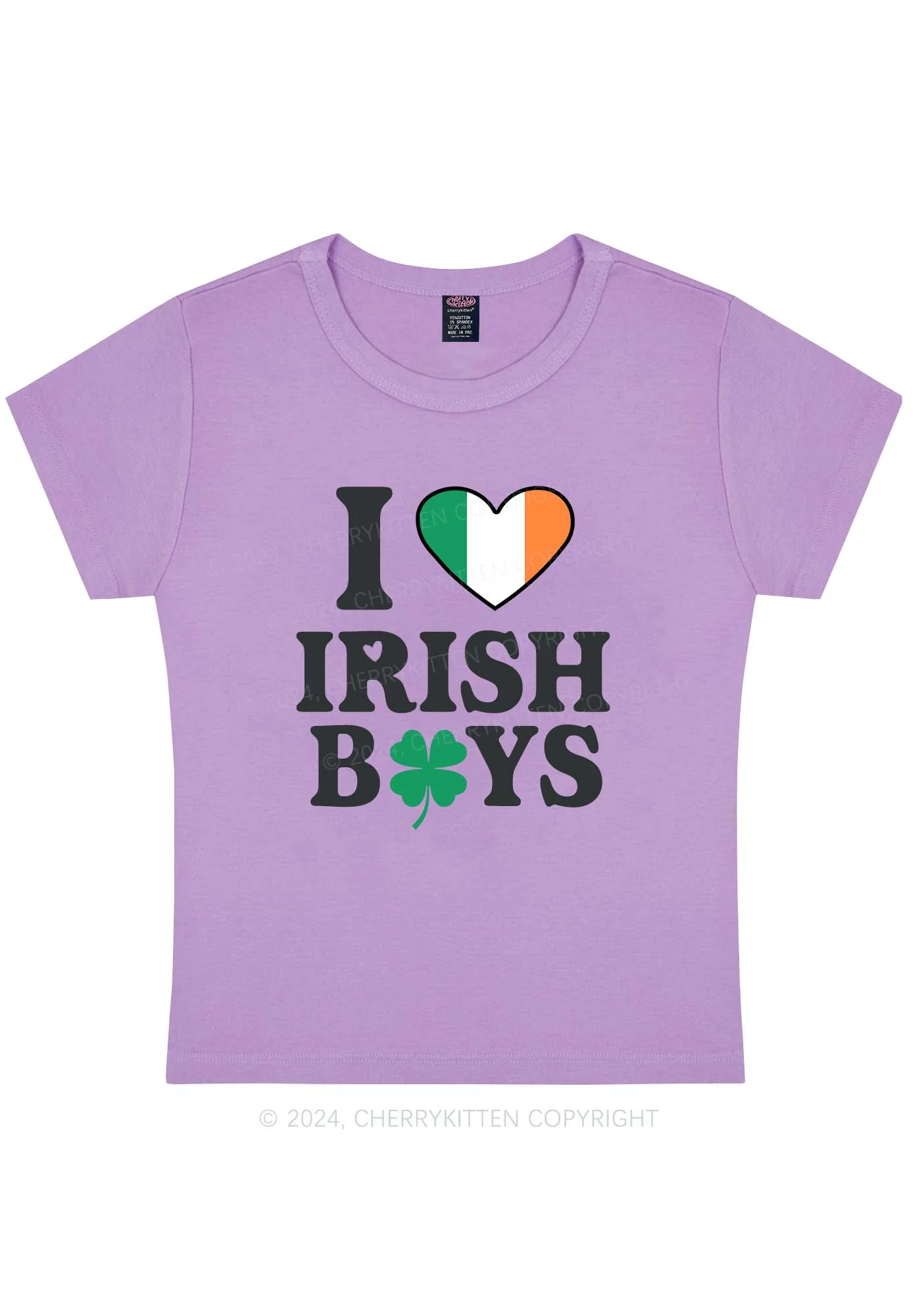 Irish Boy Shamrock St Patricks Y2K Baby Tee Cherrykitten - Image 9