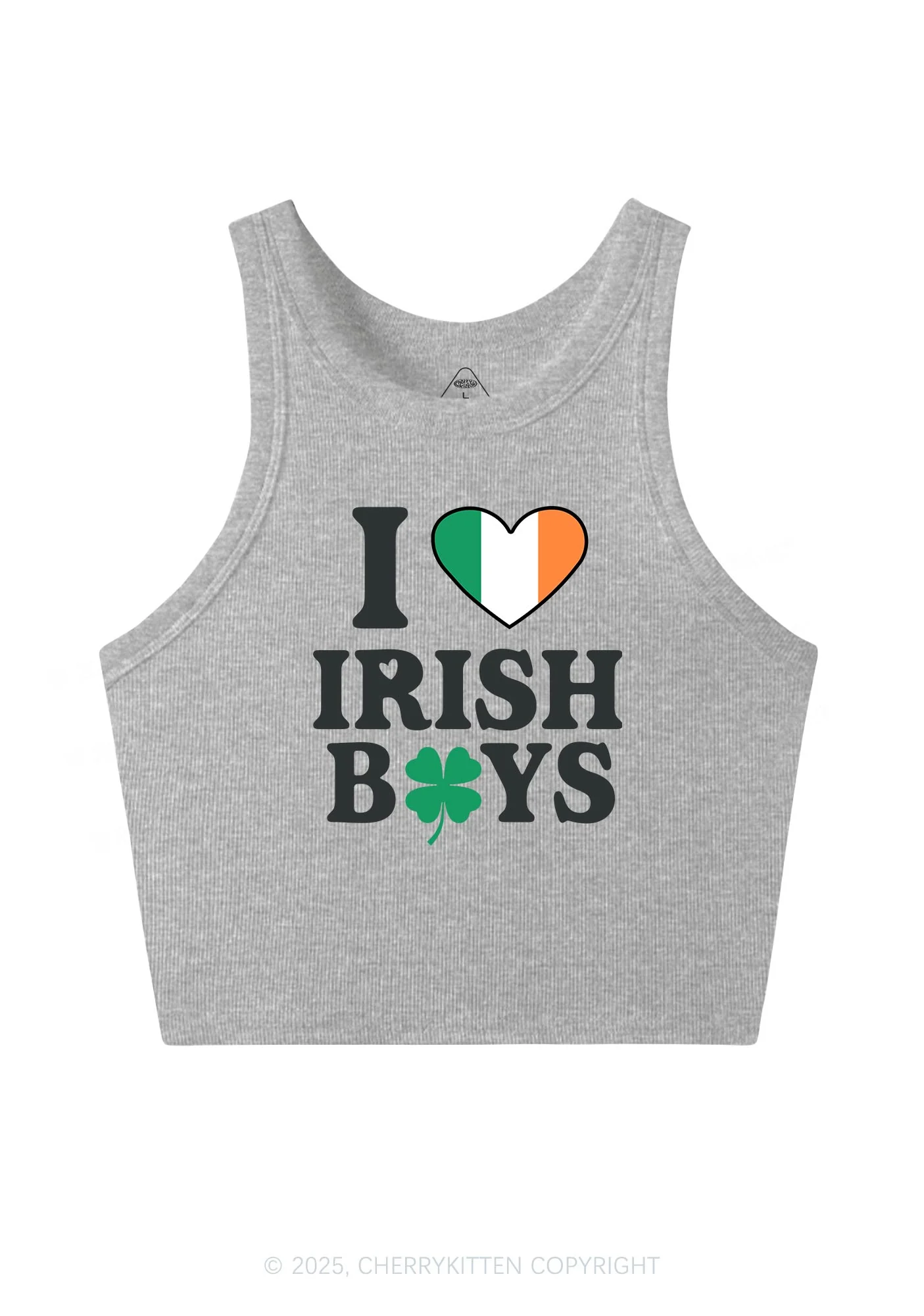 Irish Boy Shamrock St Patricks Y2K Crop Tank Top Cherrykitten - Image 6