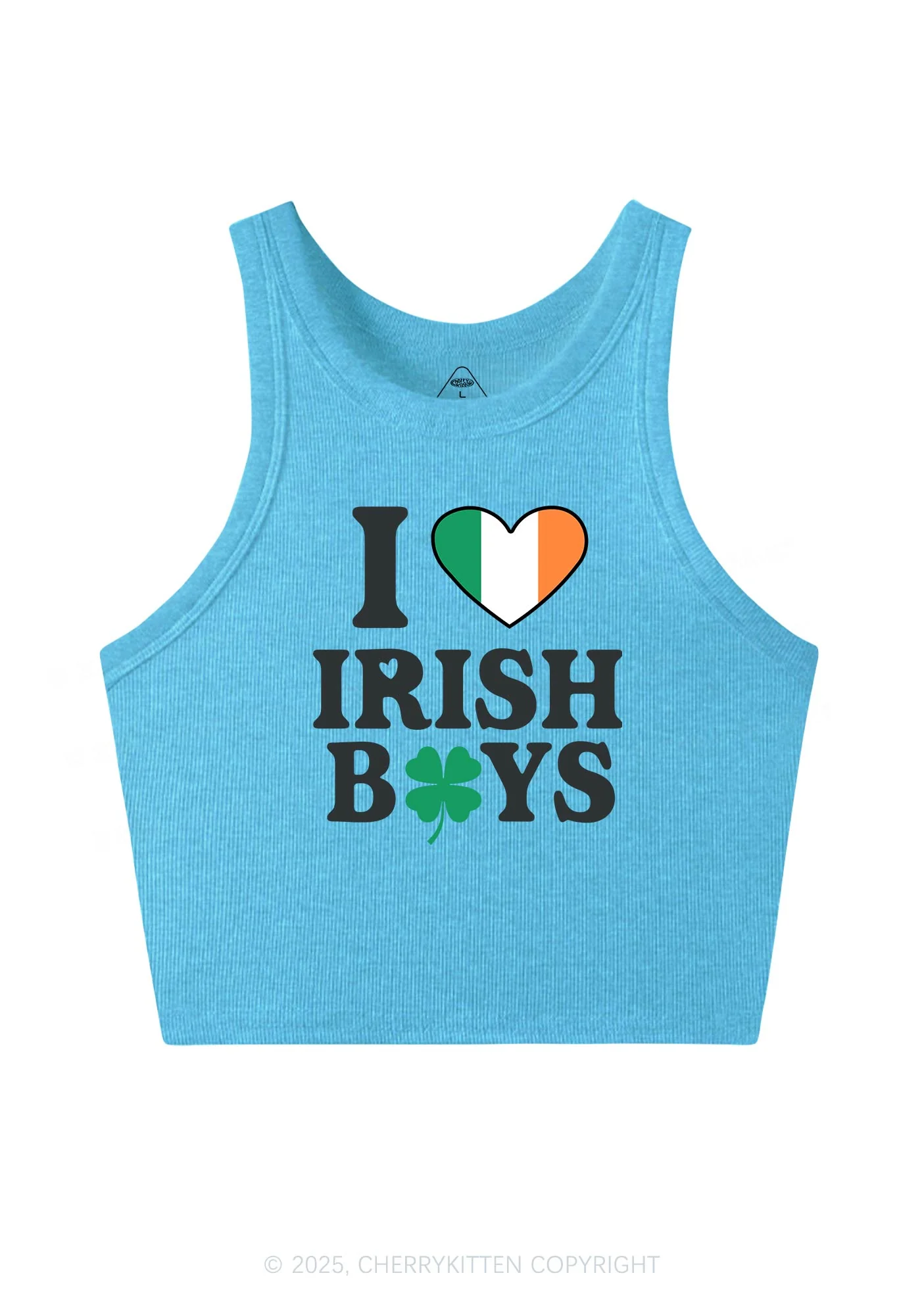 Irish Boy Shamrock St Patricks Y2K Crop Tank Top Cherrykitten - Image 7