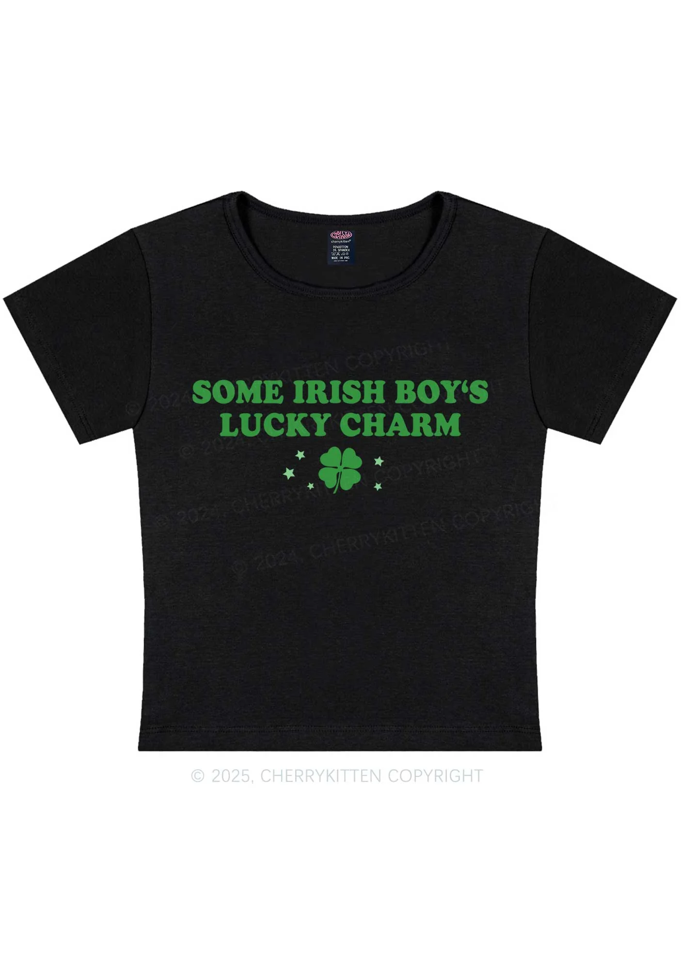 Irish Boys Lucky Charm St Patricks Y2K Baby Tee Cherrykitten - Image 3
