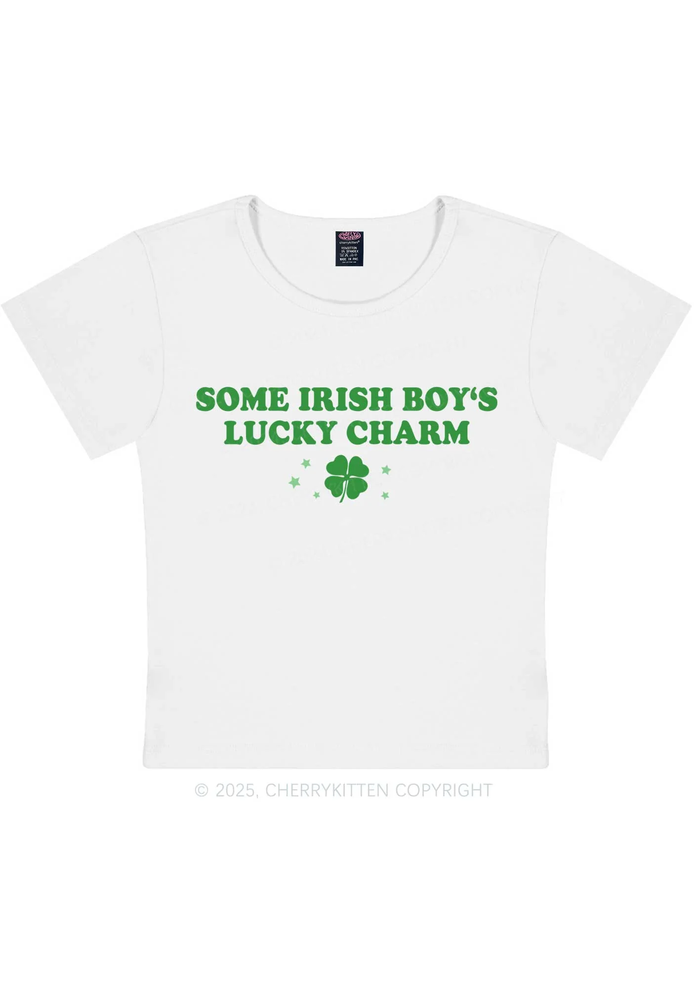 Irish Boys Lucky Charm St Patricks Y2K Baby Tee Cherrykitten - Image 5