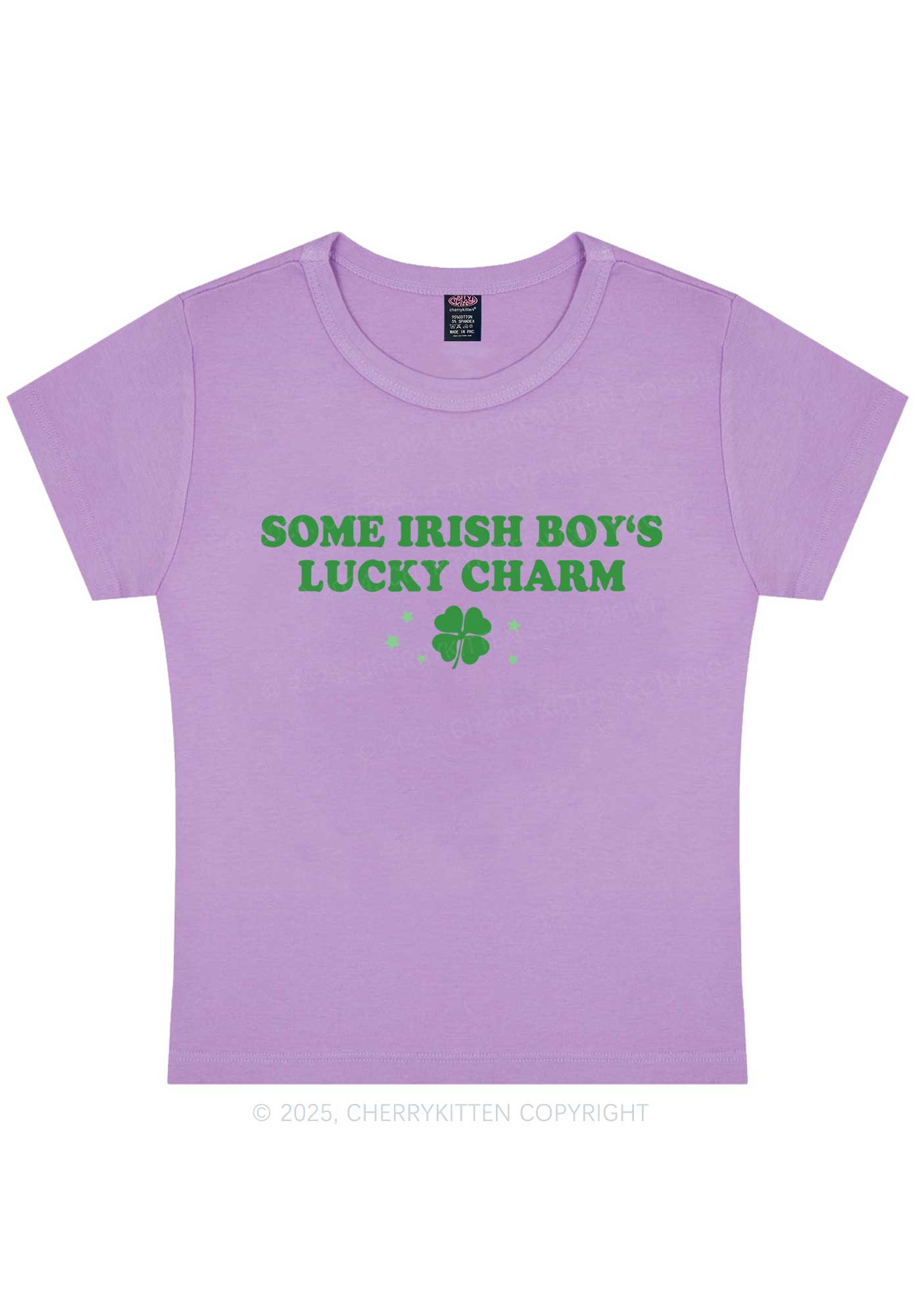 Irish Boys Lucky Charm St Patricks Y2K Baby Tee Cherrykitten - Image 6
