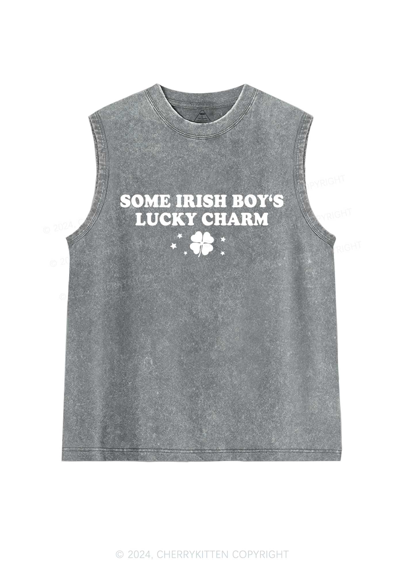Irish Boys Lucky Charm St Patricks Y2K Washed Tank Cherrykitten - Image 5