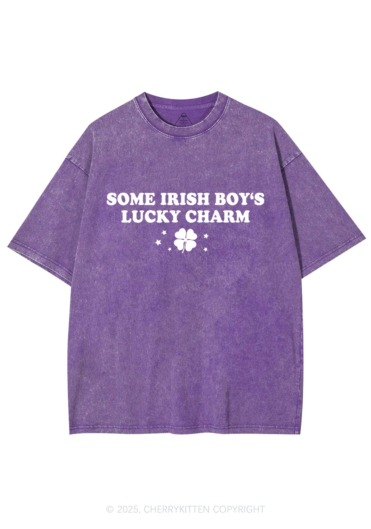 Irish Boys Lucky Charm St Patricks Y2K Washed Tee Cherrykitten - Image 7