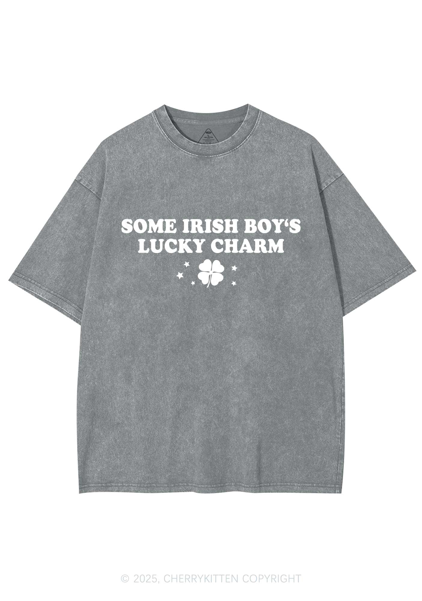 Irish Boys Lucky Charm St Patricks Y2K Washed Tee Cherrykitten - Image 8