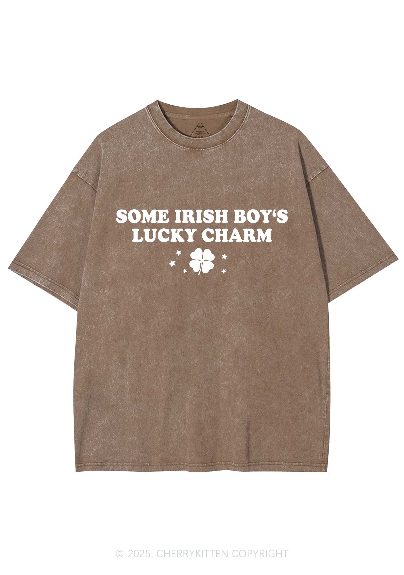 Irish Boys Lucky Charm St Patricks Y2K Washed Tee Cherrykitten - Image 9