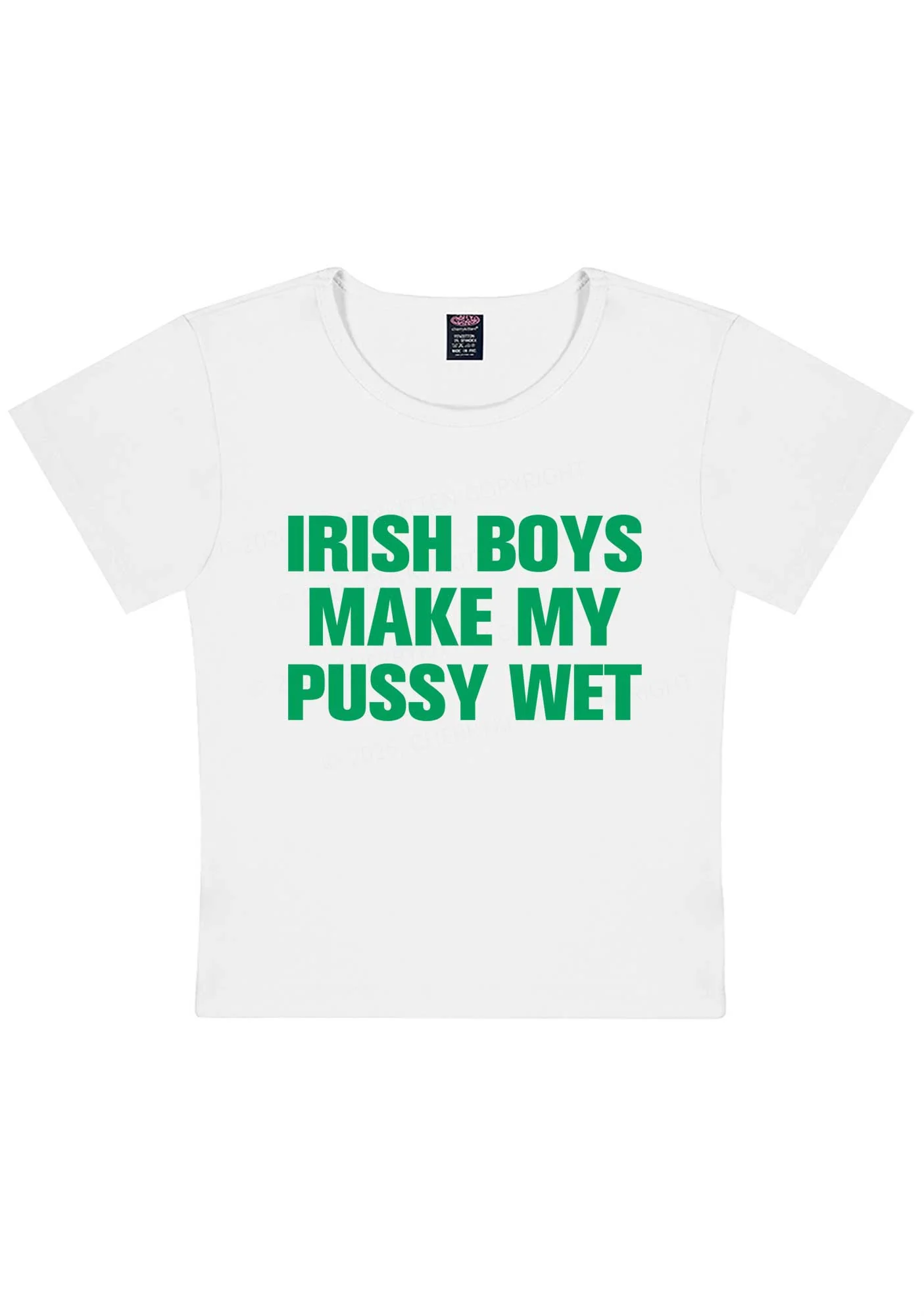 Irish Boys Make My Puxxy Wet St Patricks Y2K Baby Tee Cherrykitten - Image 4