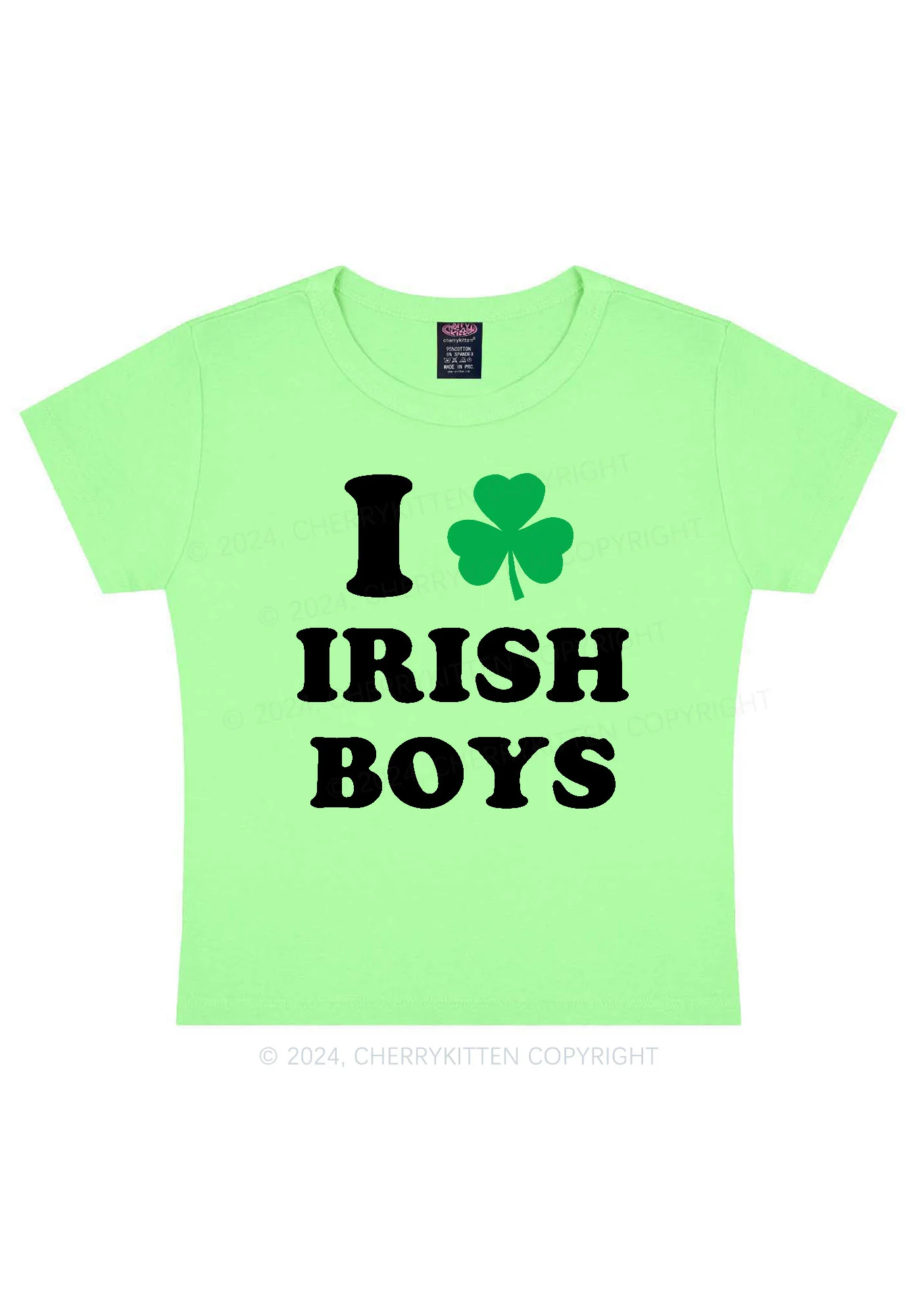 Irish Boys St Patricks Y2K Baby Tee Cherrykitten - Image 12