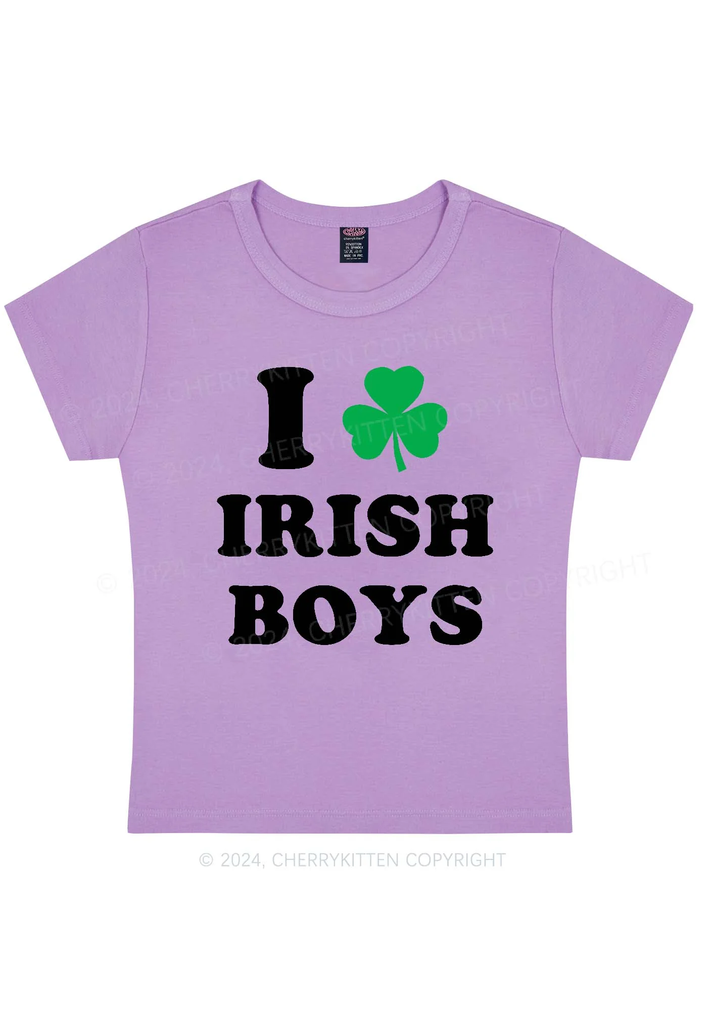 Irish Boys St Patricks Y2K Baby Tee Cherrykitten - Image 7