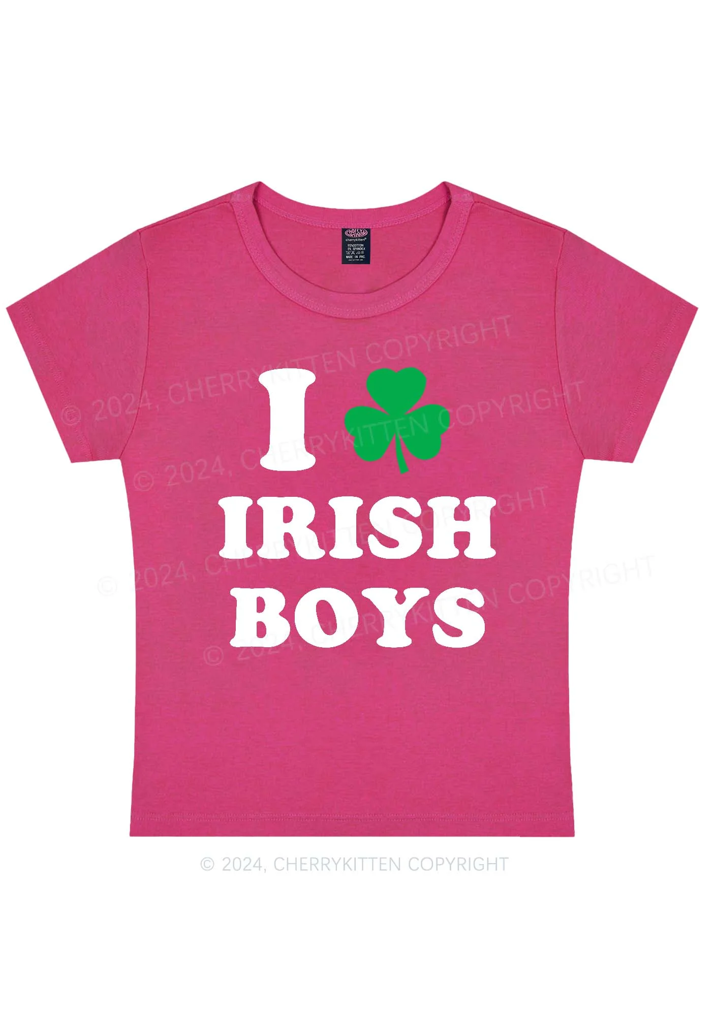 Irish Boys St Patricks Y2K Baby Tee Cherrykitten - Image 8