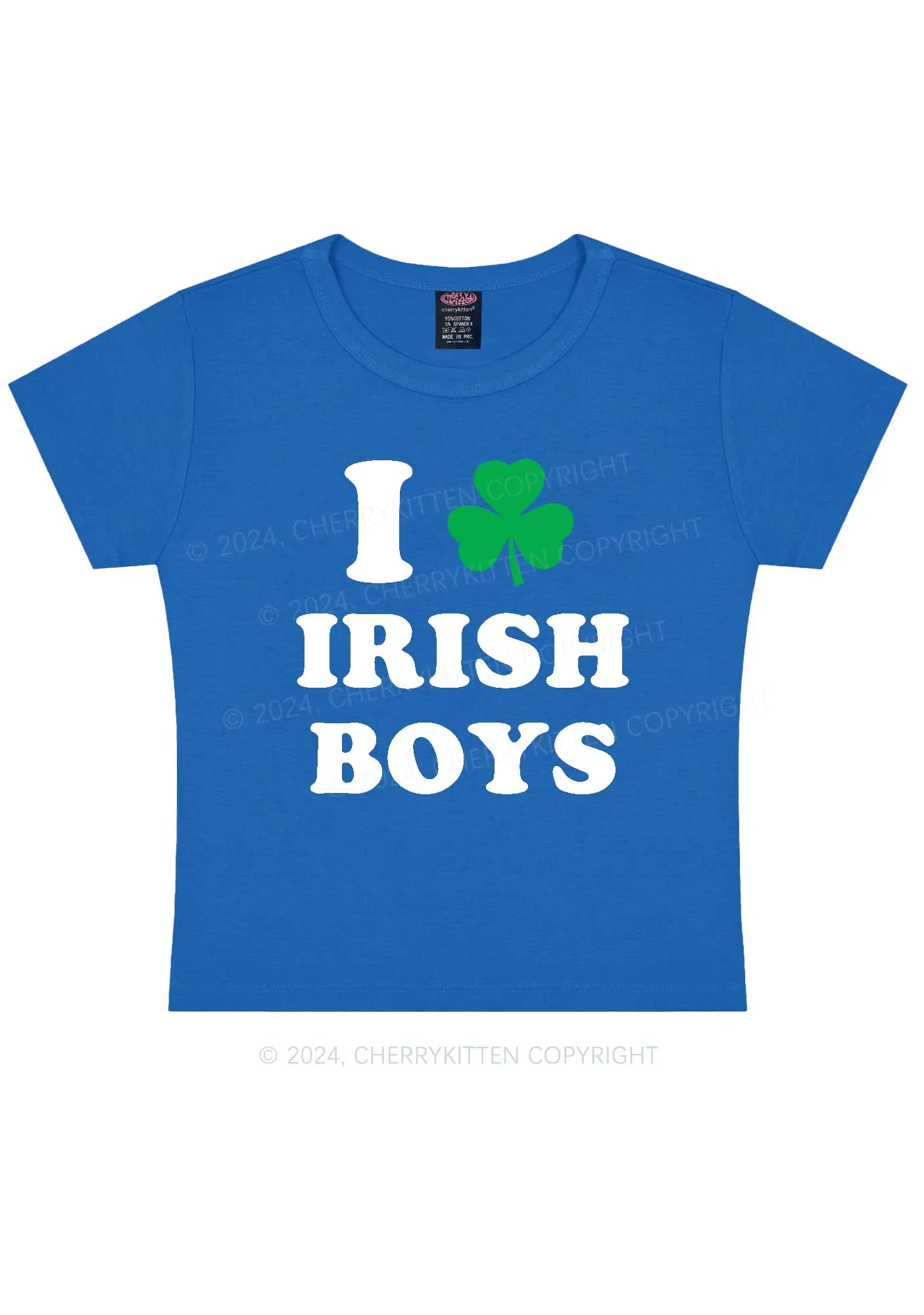 Irish Boys St Patricks Y2K Baby Tee Cherrykitten - Image 9