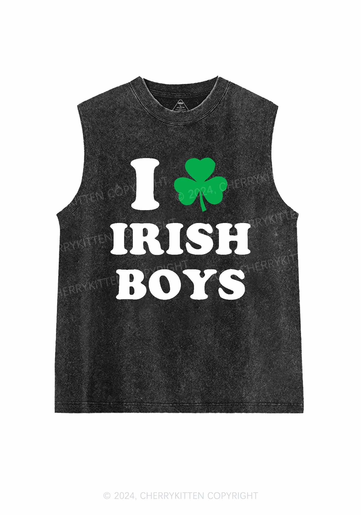 Irish Boys St Patricks Y2K Washed Tank Cherrykitten - Image 3