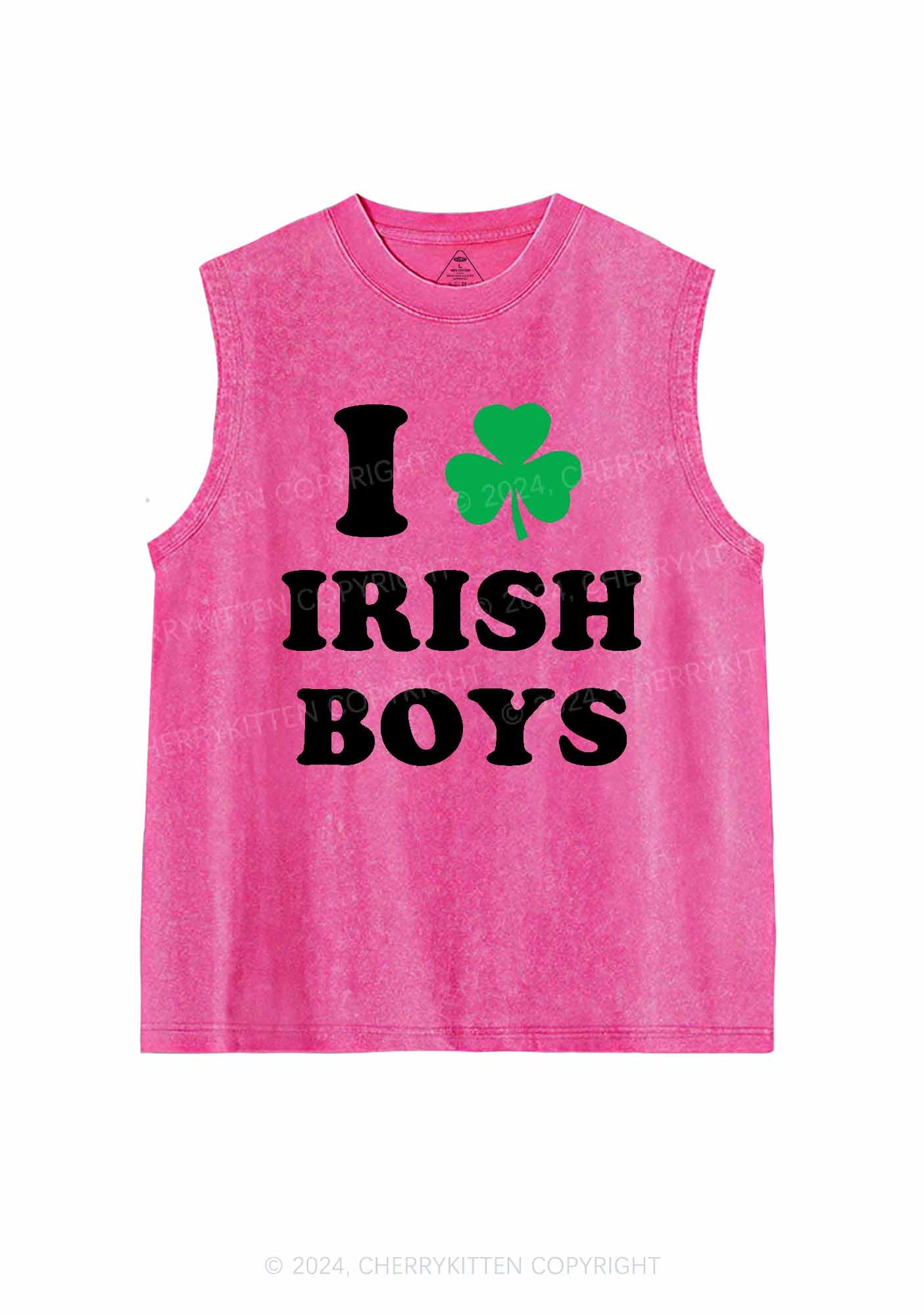 Irish Boys St Patricks Y2K Washed Tank Cherrykitten - Image 4