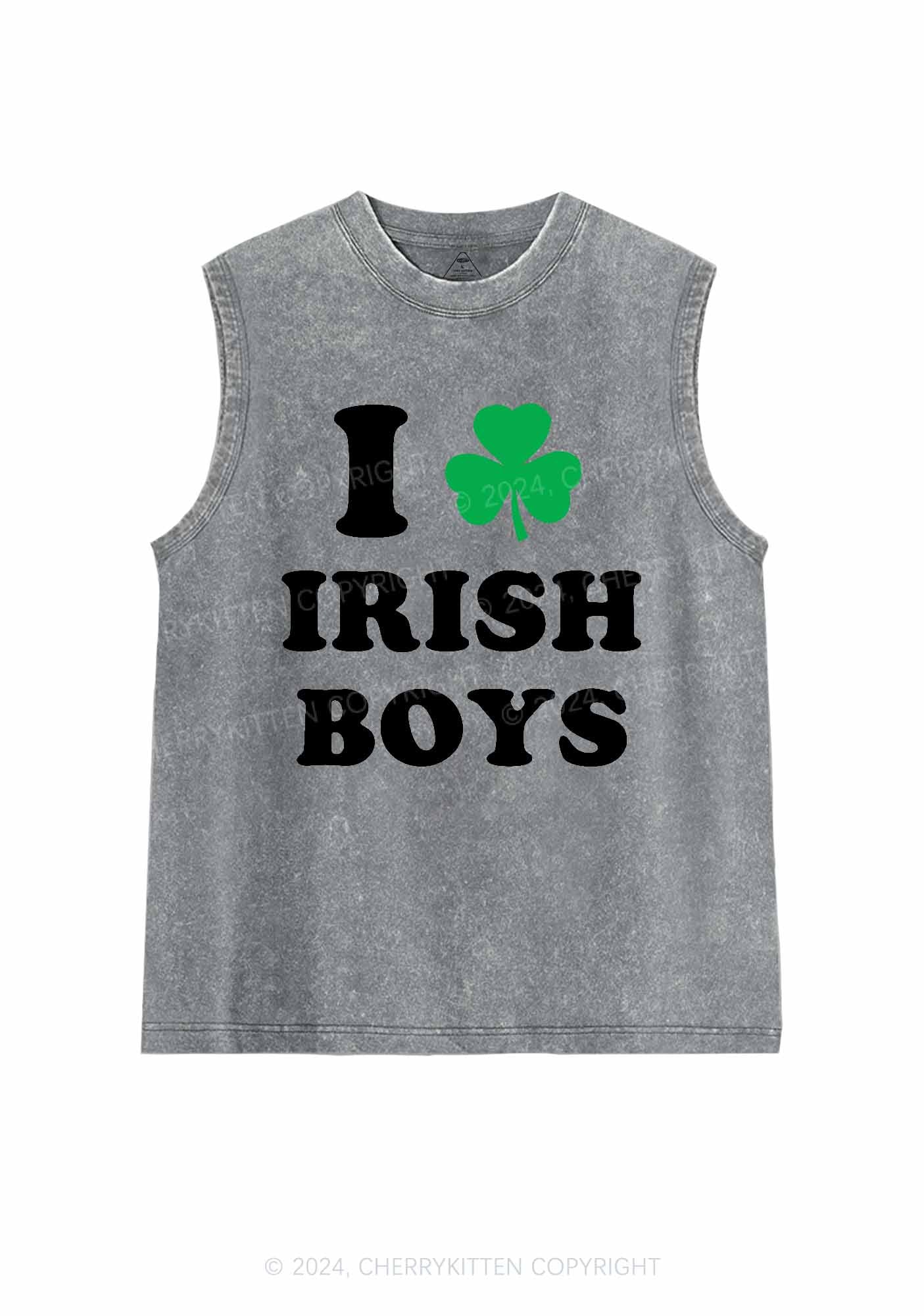 Irish Boys St Patricks Y2K Washed Tank Cherrykitten - Image 5