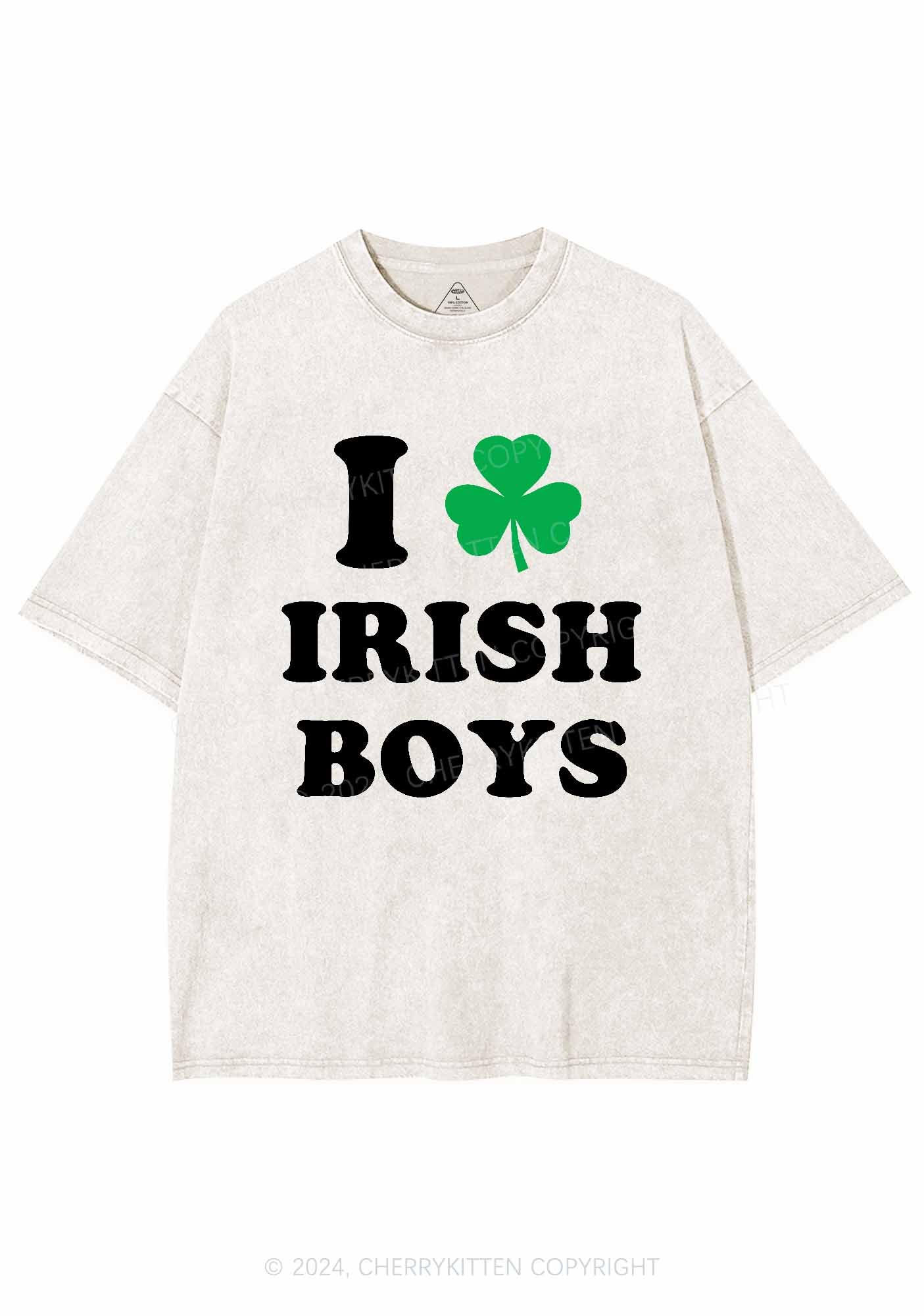 Irish Boys St Patricks Y2K Washed Tee Cherrykitten - Image 5