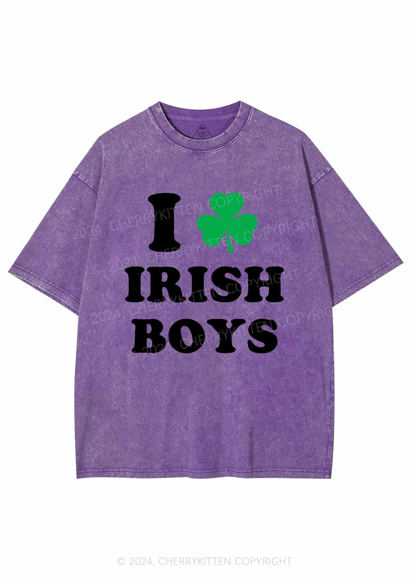 Irish Boys St Patricks Y2K Washed Tee Cherrykitten - Image 7