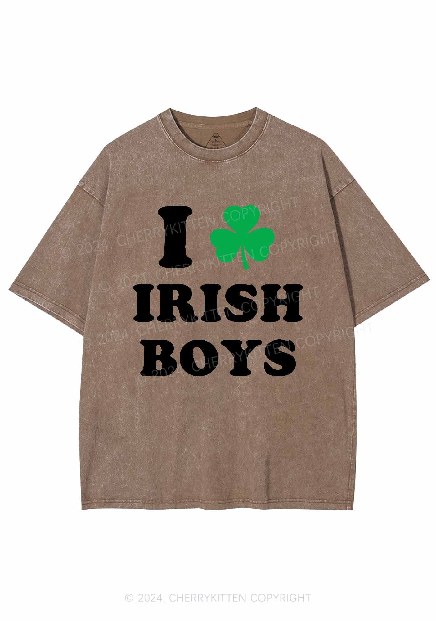 Irish Boys St Patricks Y2K Washed Tee Cherrykitten - Image 9