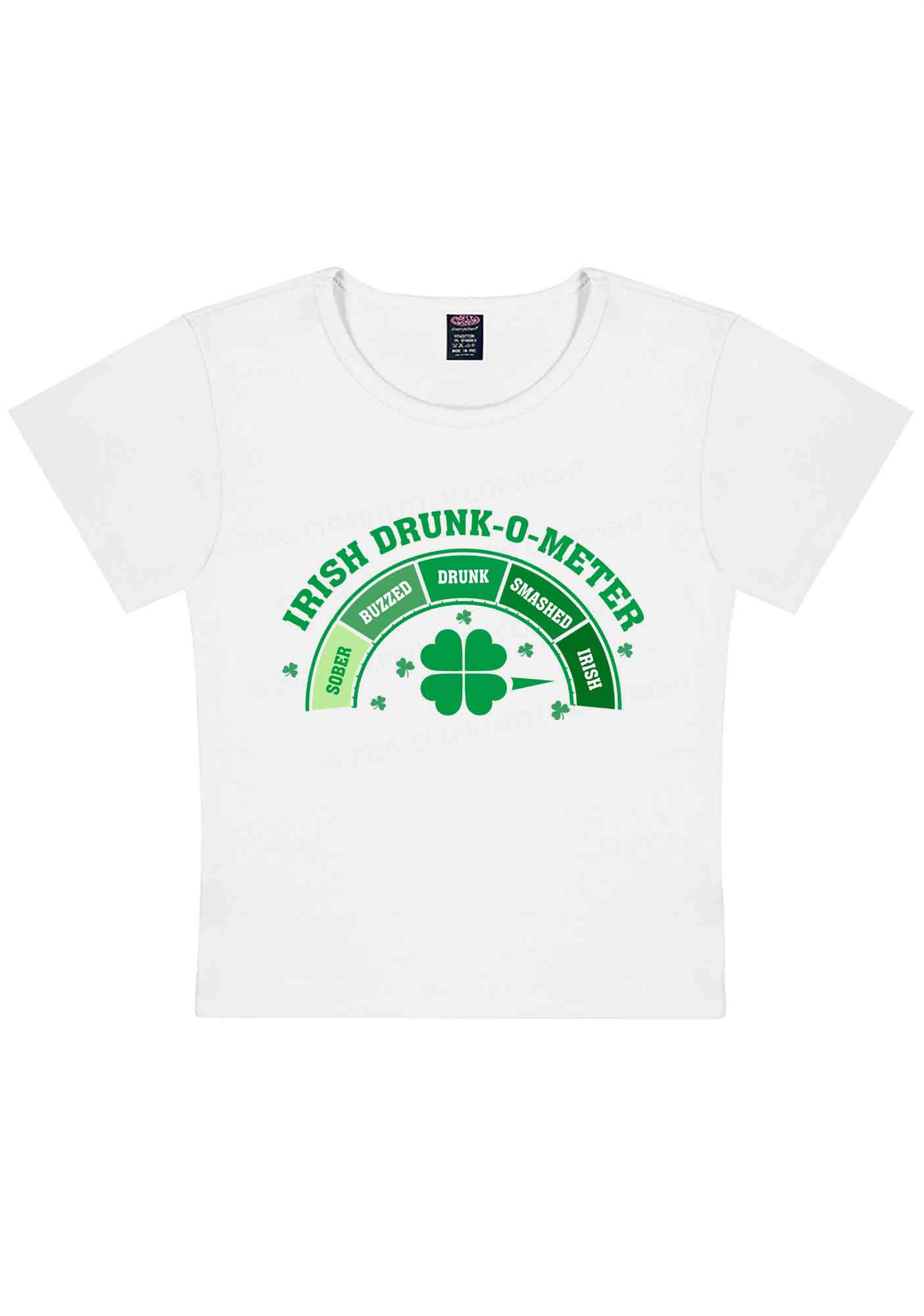 Irish Drunk O Meter St Patricks Y2K Baby Tee Cherrykitten - Image 4