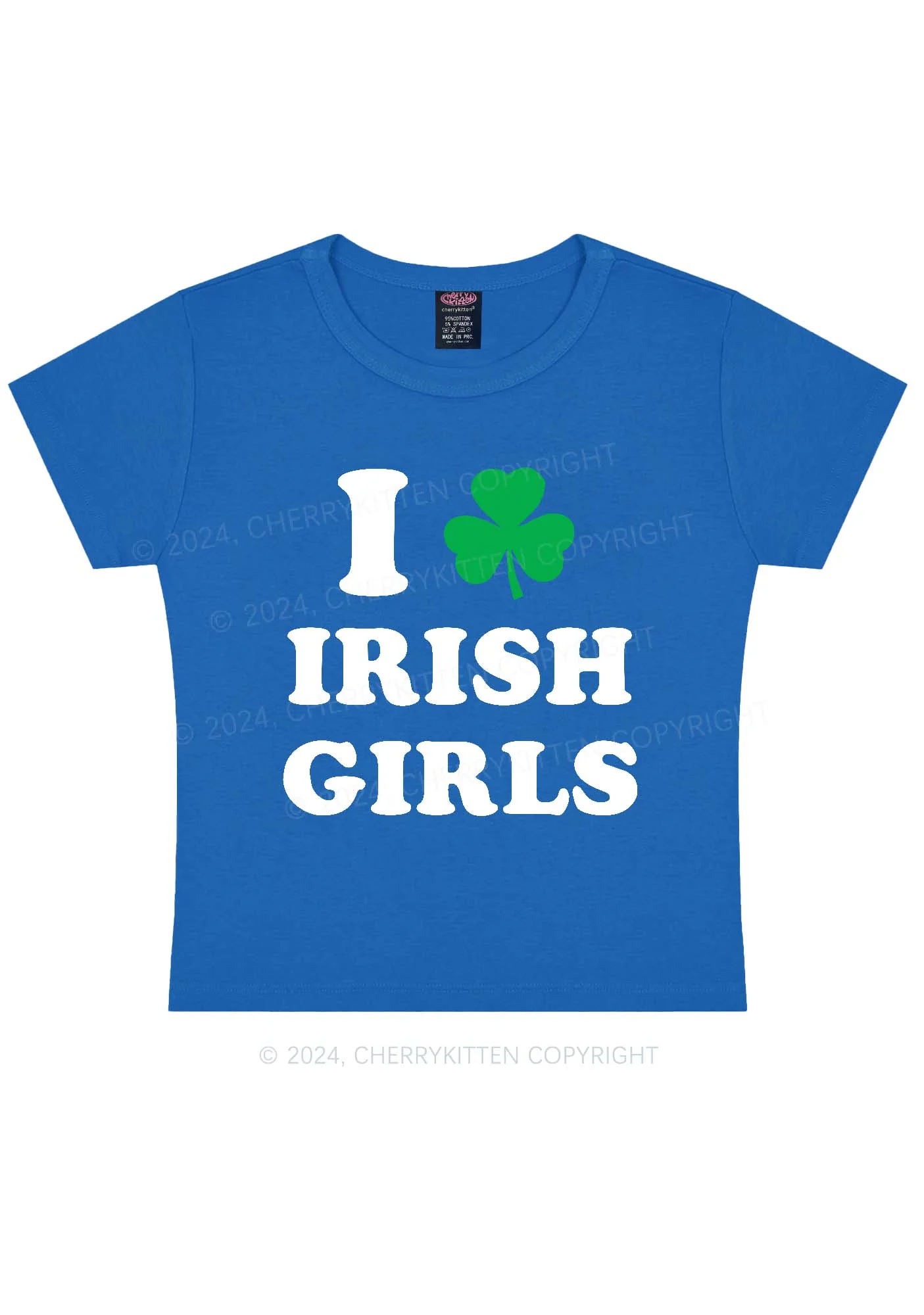 Irish Girls St Patricks Y2K Baby Tee Cherrykitten - Image 10