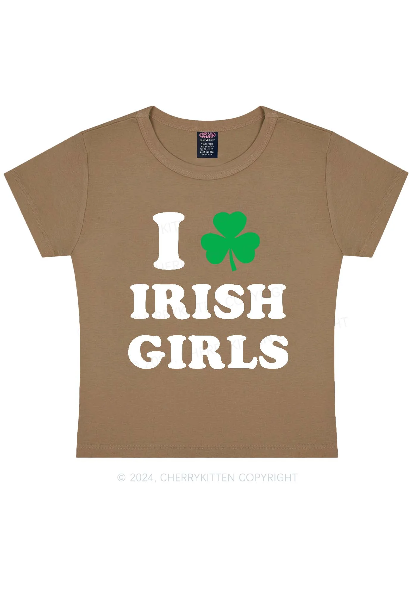 Irish Girls St Patricks Y2K Baby Tee Cherrykitten - Image 11