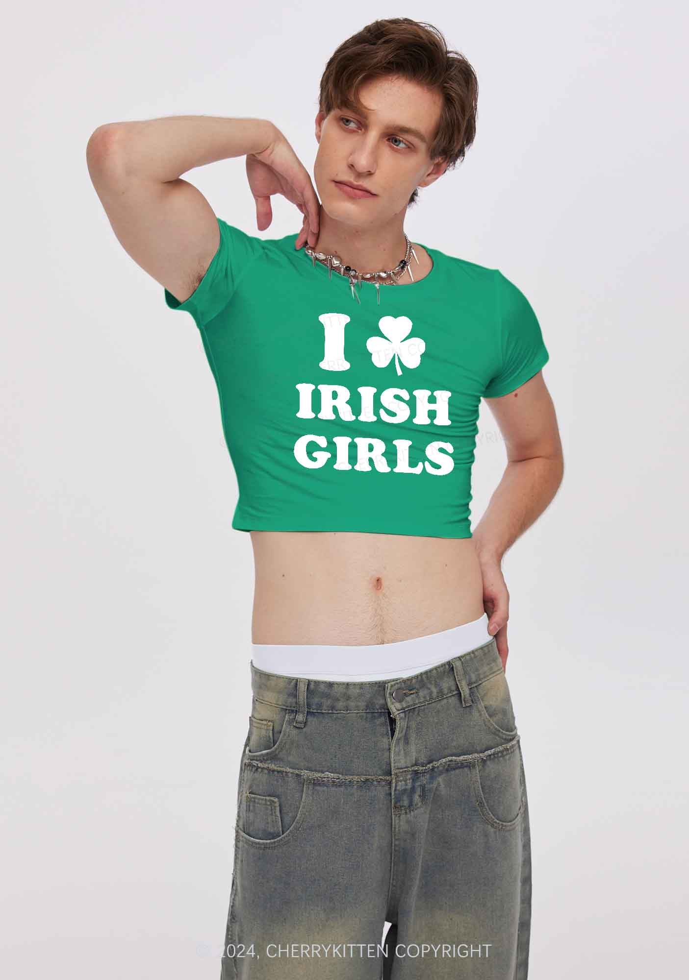Irish Girls St Patricks Y2K Baby Tee Cherrykitten - Image 2