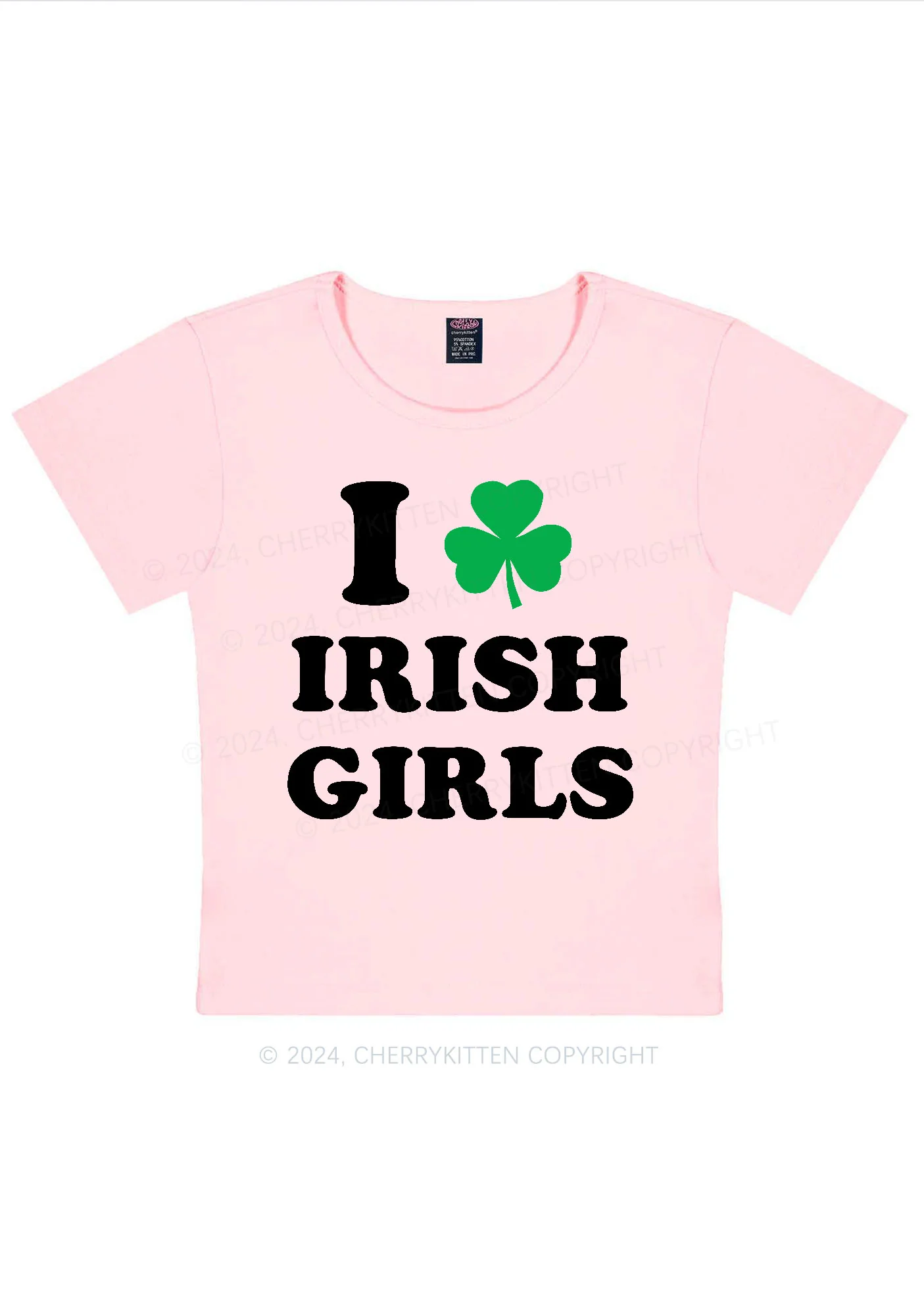 Irish Girls St Patricks Y2K Baby Tee Cherrykitten - Image 7