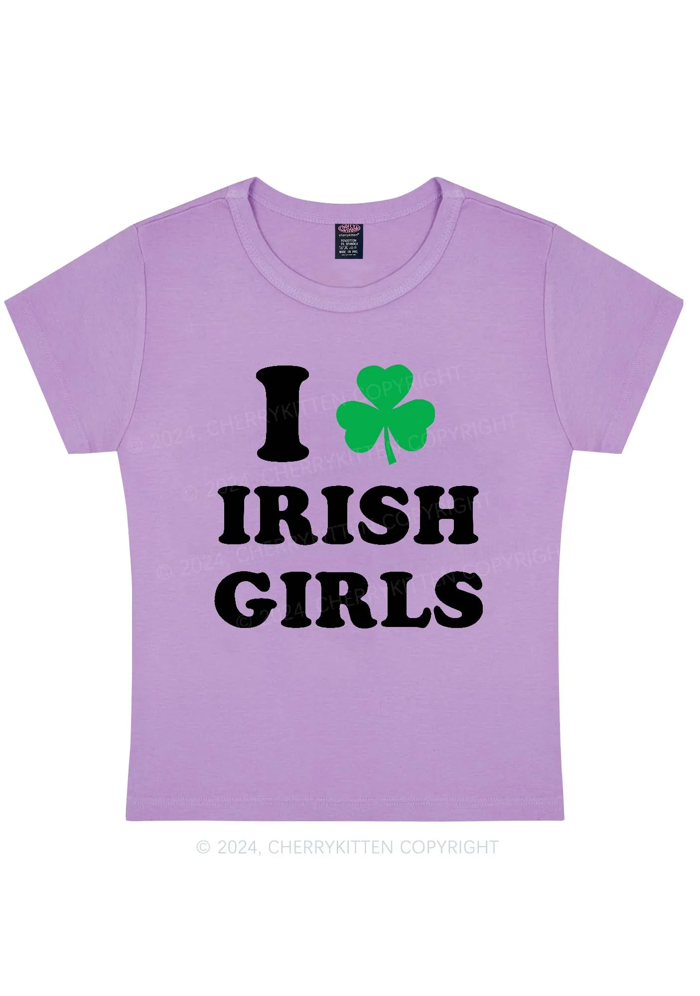 Irish Girls St Patricks Y2K Baby Tee Cherrykitten - Image 9