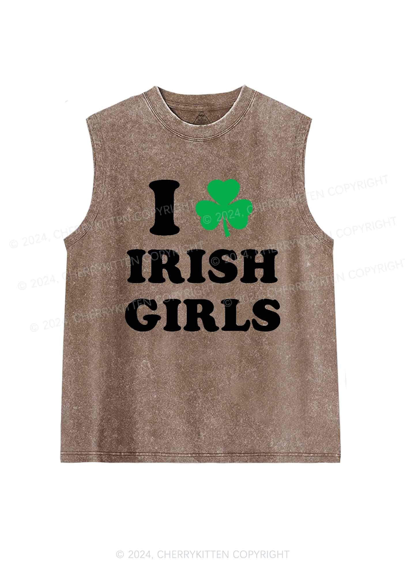 Irish Girls St Patricks Y2K Washed Tank Cherrykitten - Image 6