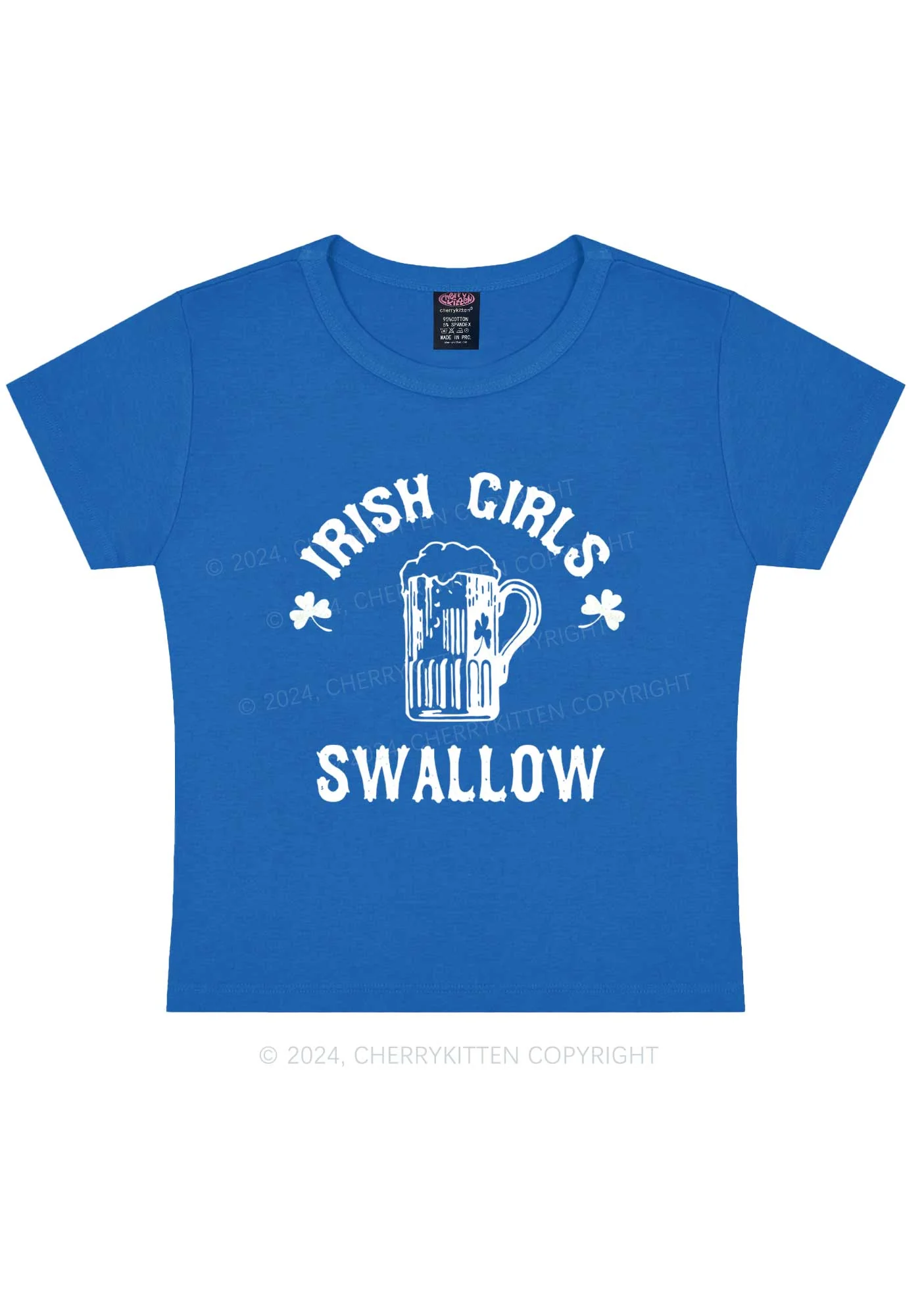 Irish Girls Swallow St Patricks Y2K Baby Tee Cherrykitten - Image 10