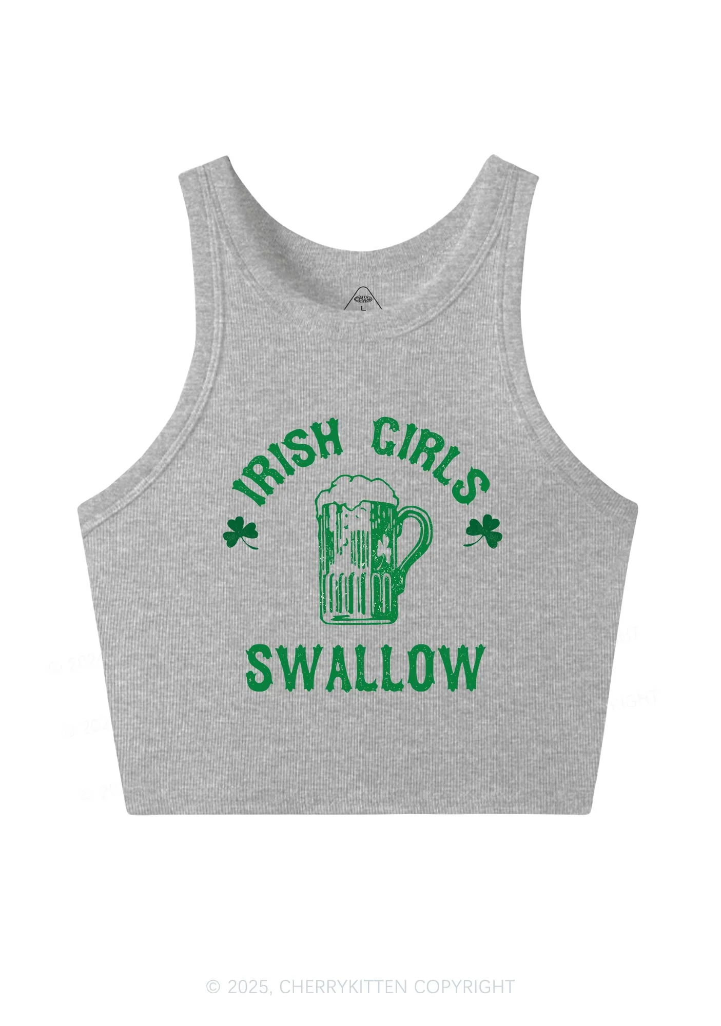 Irish Girls Swallow St Patricks Y2K Crop Tank Top Cherrykitten - Image 6